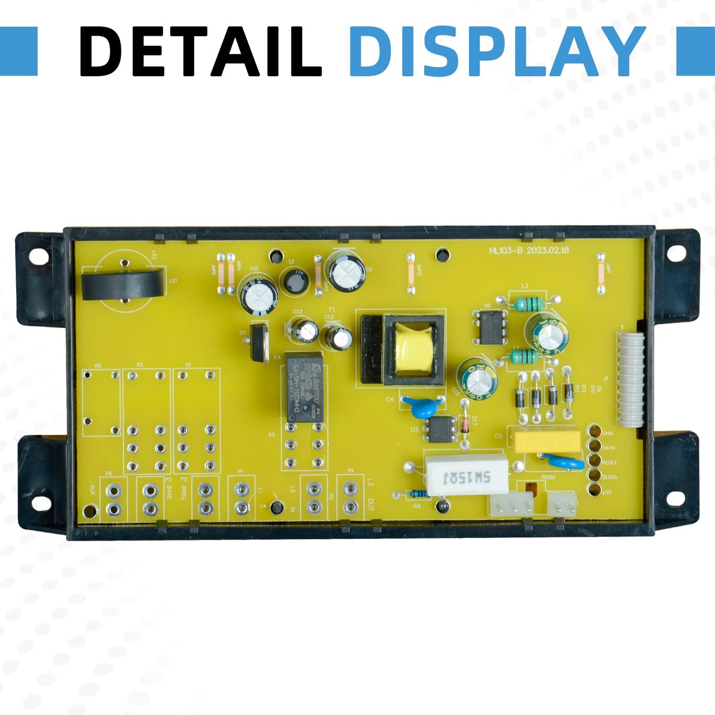 316455410 Oven Range Stove Clock Control Board 7 Button Compatible with Kenmore Electrolux Frigidaire Replaces 5304518661 316222800 316222802R 4931113 5304427745 316222802 PS12717913