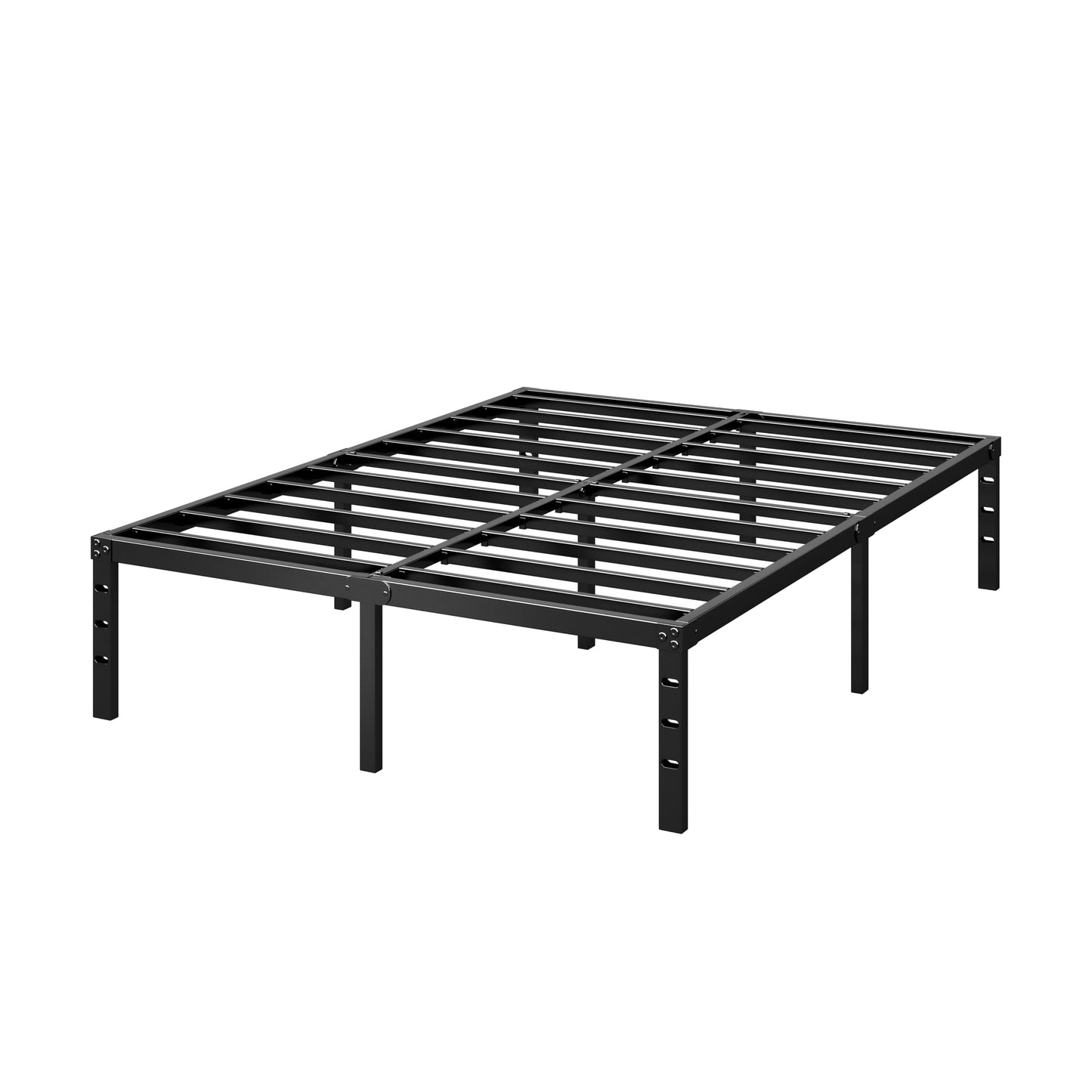 HLIPHA Metal Platform Bed Frame 18 Inch Tall,No Box Spring Needed,Queen Size Bed with Heavy Duty Strong Support Slats,Easy to Assemble,Black