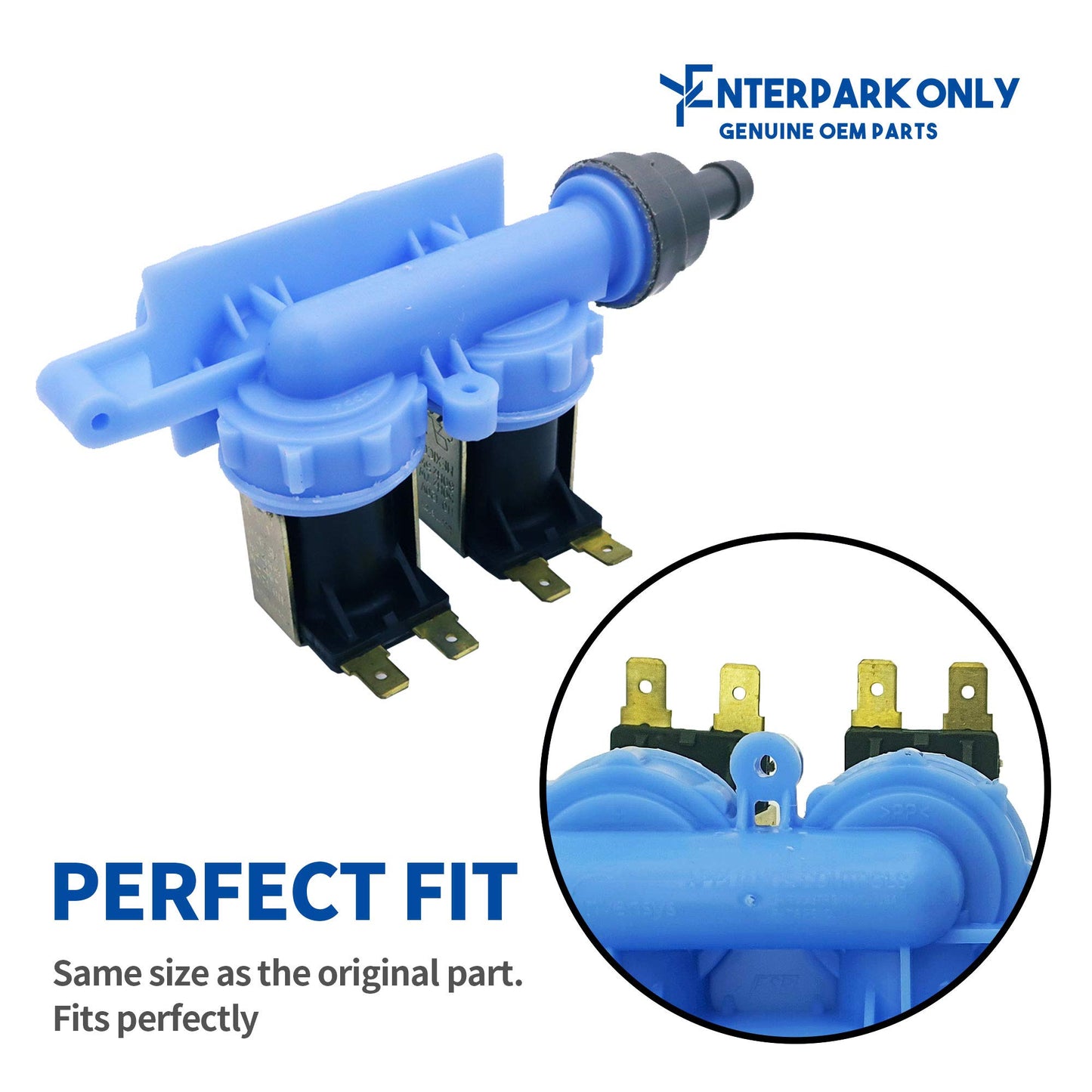 Enterpark 8181694 (CW-551) Washing Machine Water Inlet Valve replaces 461970201551, 8181694, AP3128776, AP6011714, PS11744913, PS391478 and WP8181694