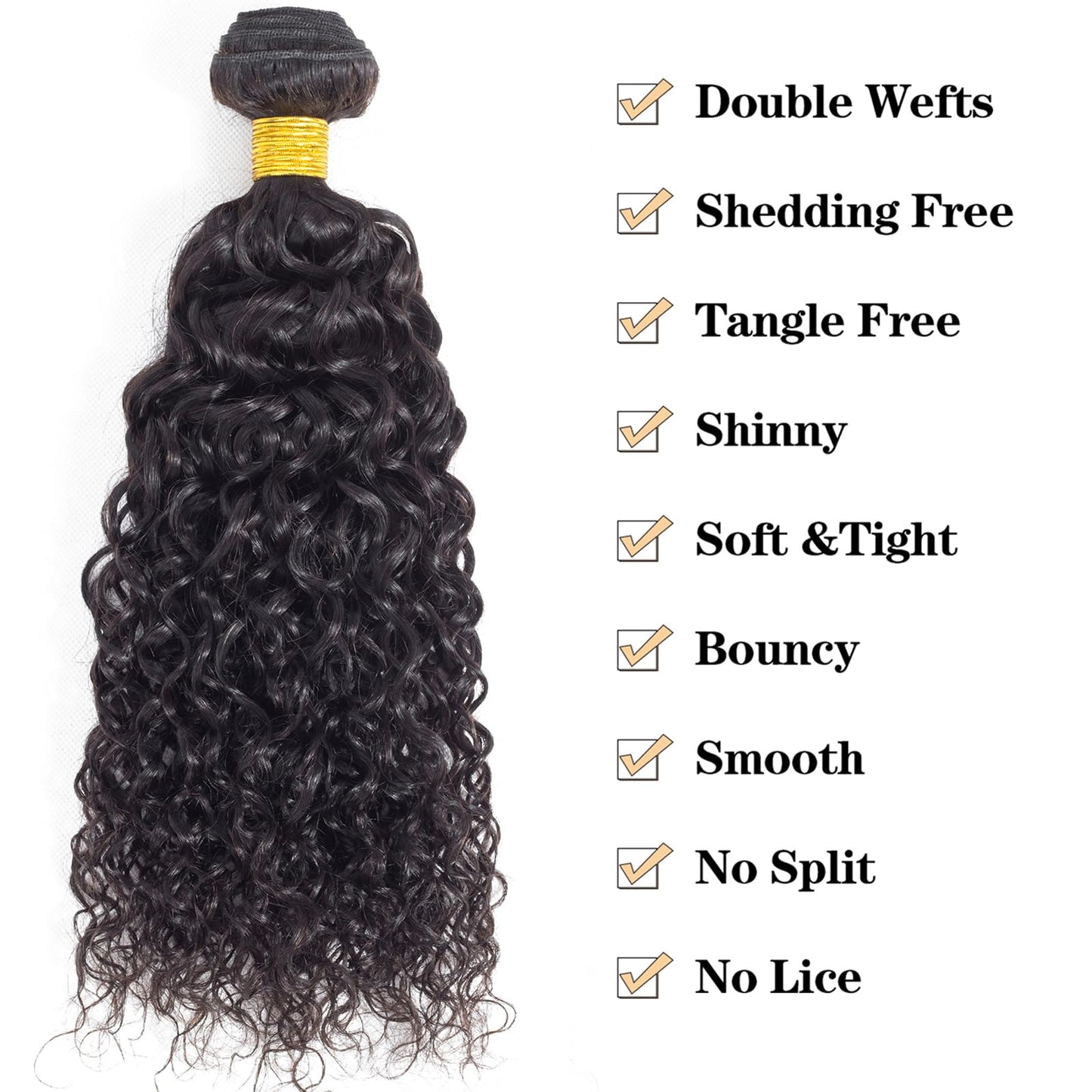 12A Curly Bundles Human Hair with Closure (12 14 16+10") Brazilian Curly Hair 3 Bundles with Closure 100% Unprocessed Virgin Kinky Curly Human Hair Weave Bundles with Closure Natural Color
