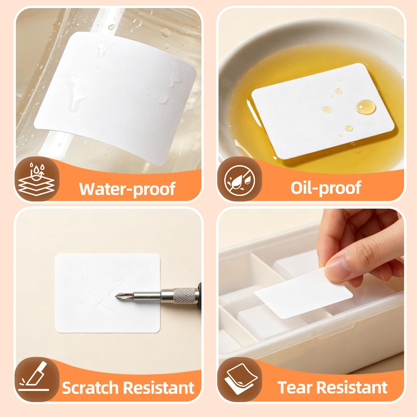 Thermal Labels Maker Tapes for B21/B3S/B1 Printer,1.91" X 1.18" (50 X 30mm) 230 Labels/Roll,Multi-Purpose Adhesive Labels Sticker Paper for Home Office Small Business Address School,6 Rolls White