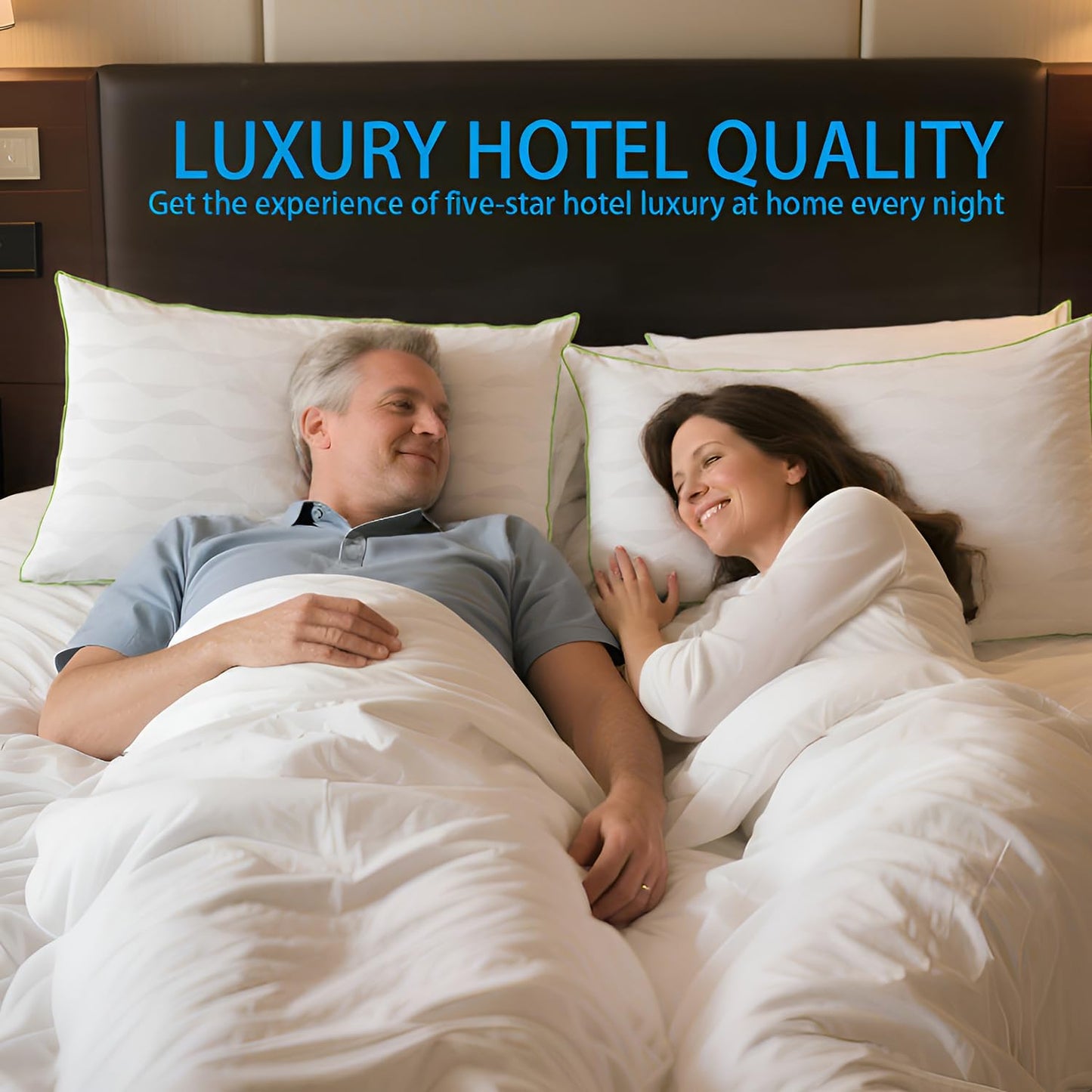 HKYLRAN Bed Pillows King Size Set of 2,for Sleeping, Adjustable King Pillows 2 Pack with Zipper, Cooling Hotel Quality with Premium Soft Down Alternative Fill