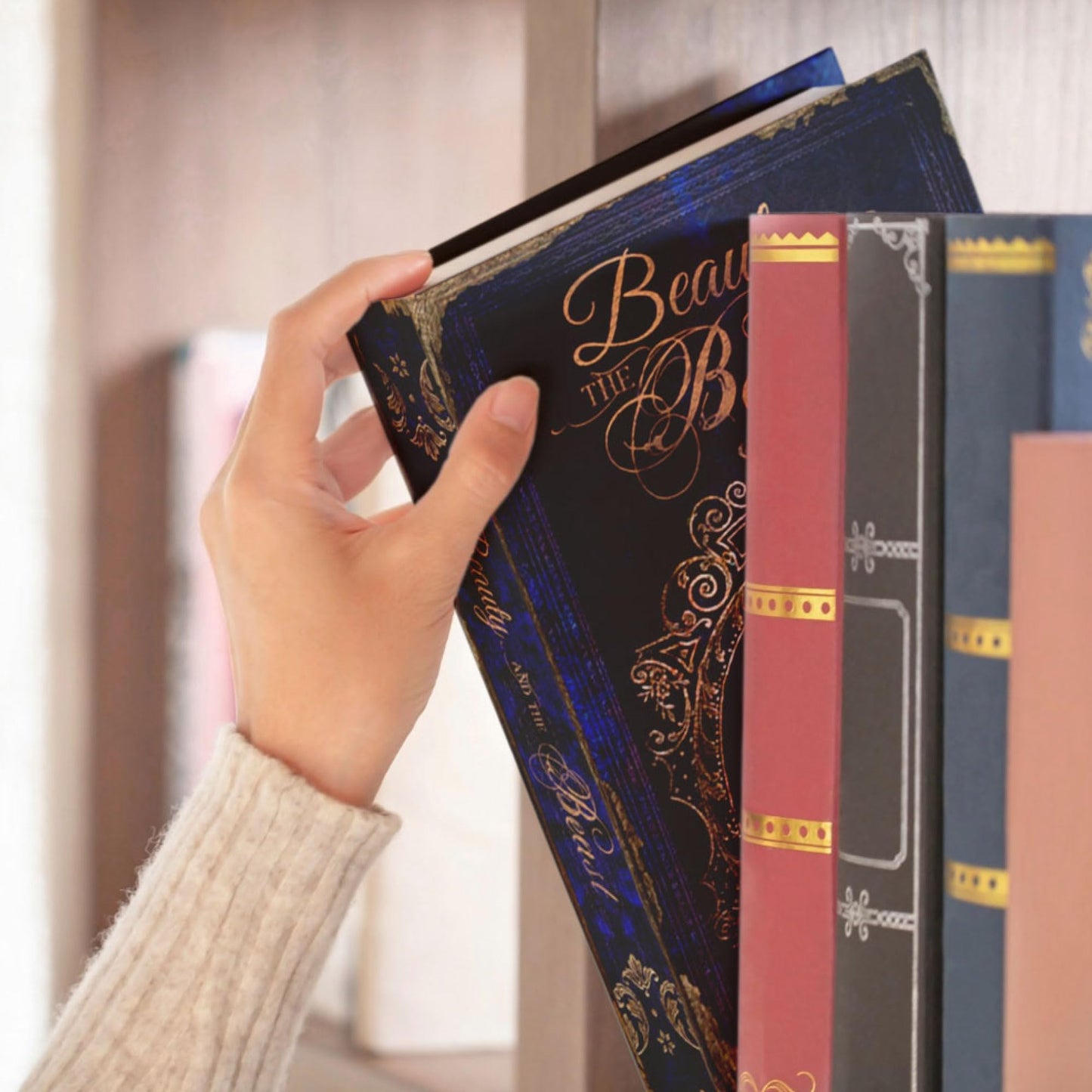 Fake Book Box - Small Safe Box with Key Lock - Hidden Safe in Plain Sight - Diversion Safes - Secret Safes (Beauty Beast) (X-Large)