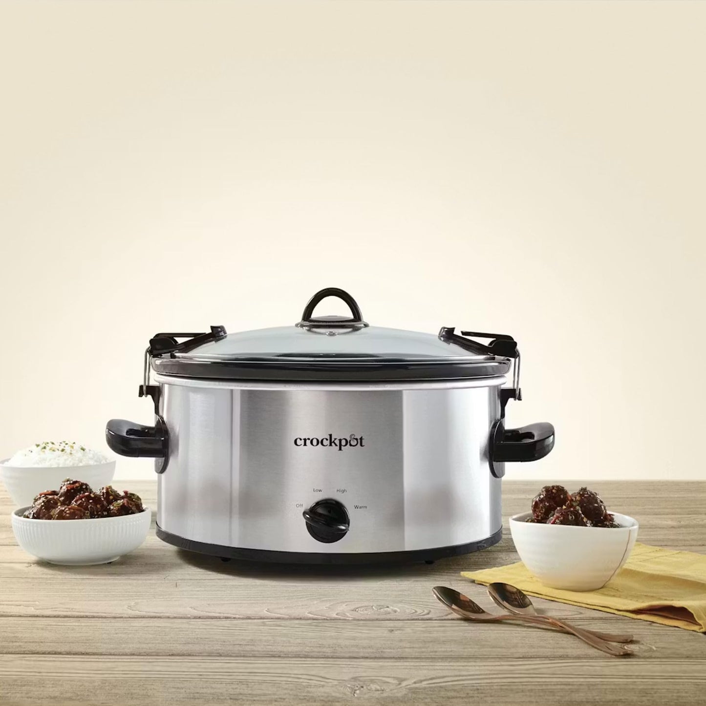 Crock-Pot SCCPVL600S Cook' N Carry 6-Quart Oval Manual Portable Slow Cooker, Silver