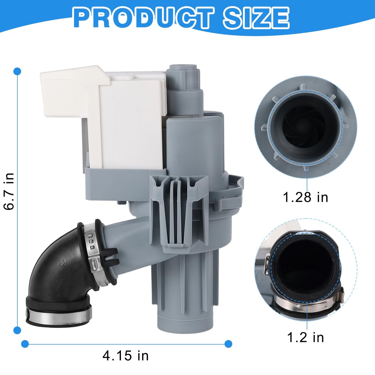 W11612326, W10805386 Dishwasher Circulation Pump Replace Dishwasher Pump W10879262, W11521435, AP7193729 Compatible with Whirlpool, Amana, Kenmore Parts: W10879262, PS16744934, W11521435
