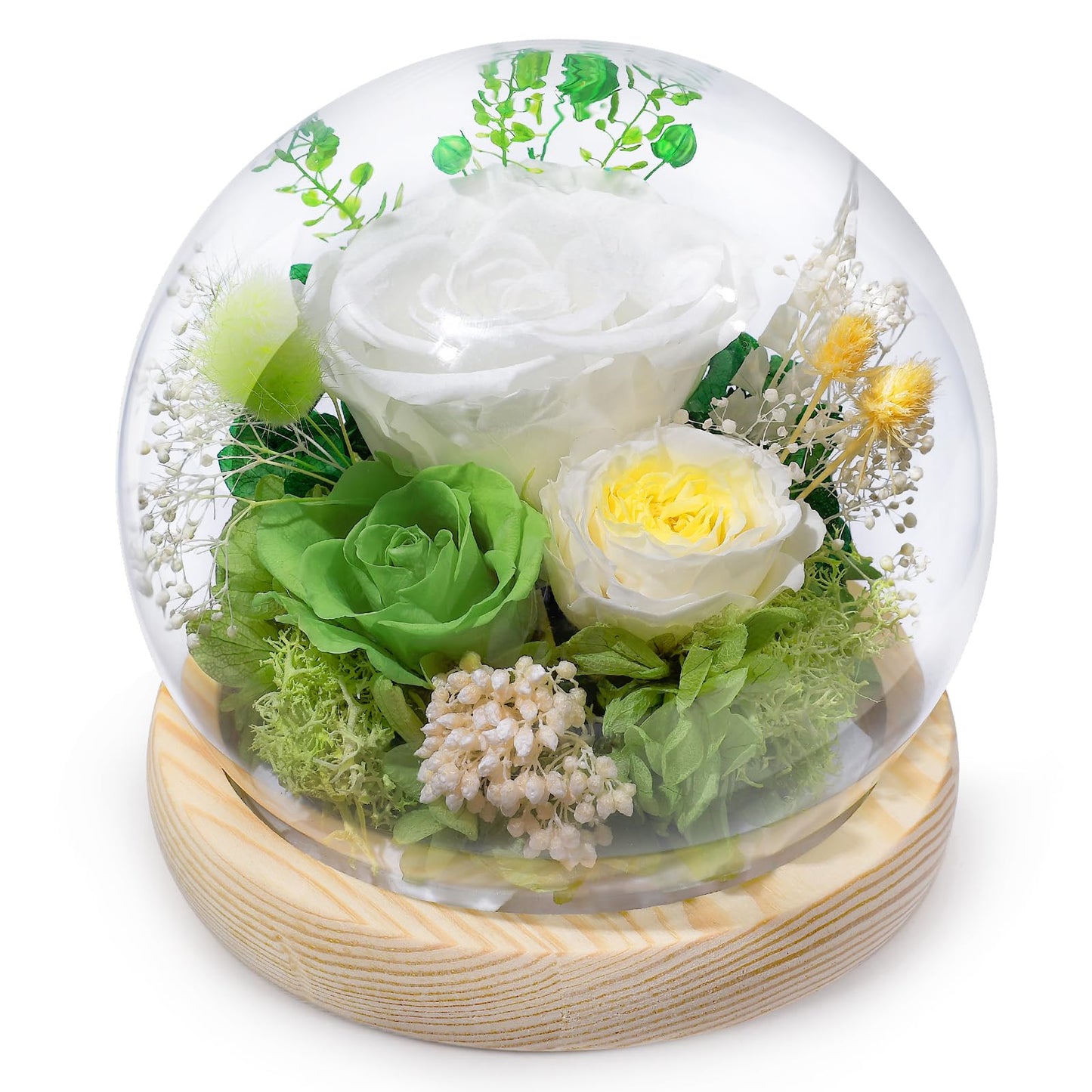 FIACO Gifts for Mom Mothers Day Women Birthday Preserved Flowers in Glass Dome Forever Fresh Flowers for Delivery Eternal Roses Gifts for Grandma Wife Daughter Friends