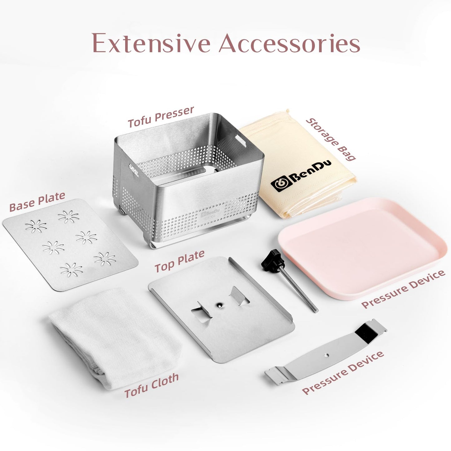 Tofu Press Stainless Steel, Paneer Maker with Upgraded Deep-Press Design, Improves Tofu Flavor and Texture, for Homemade Tofu, Paneer Press and Cheese Press, Multi-Functional Kitchen Tool, BPA Free