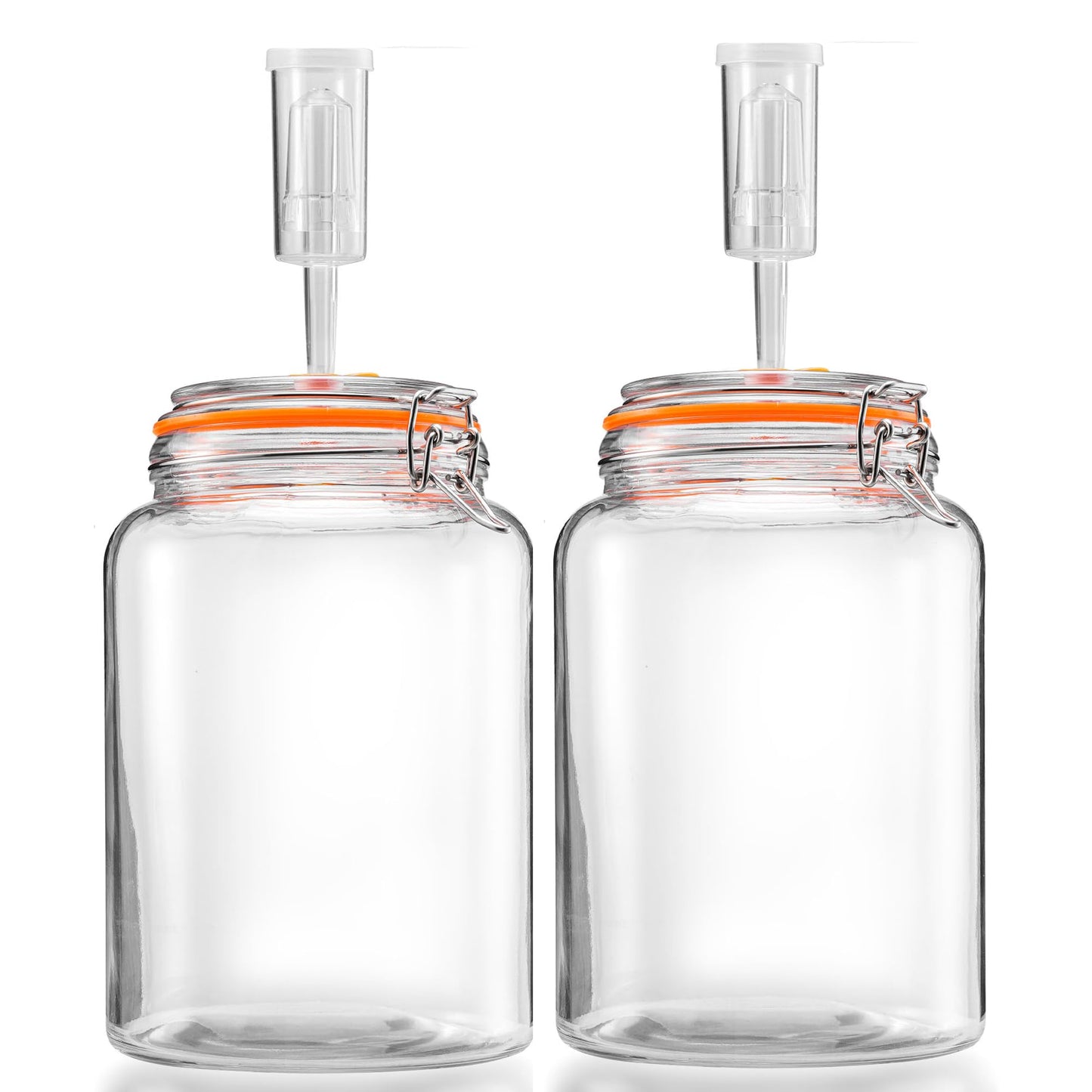 YARWELL 1 Gallon Fermentation Jars with Airlocks, Fermenting Kit for Sauerkraut, Kimchi, Kombucha and Pickles, 2 Pack