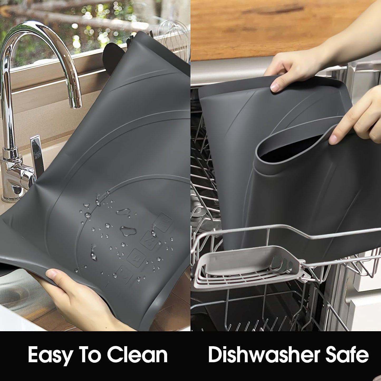 53.5"x26.8" Washer and Dryer Covers for the Top - 1PC Non-slip Silicone Washer Dryer Top Protector Mat - Waterproof Dryer Covers for the Top - Washer Dryer Countertop for Laundry & Kitchen