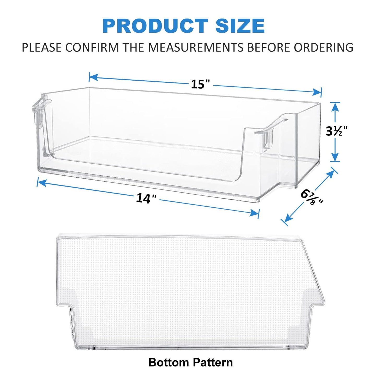 2 Pack UPGRADED W11239961 Door Shelf Bin Compatible with Whirlpool WRS321SDH WRS311SDH WRS325SDH Refrigerator, Replaces W10900538 AP6333410 PS12578777