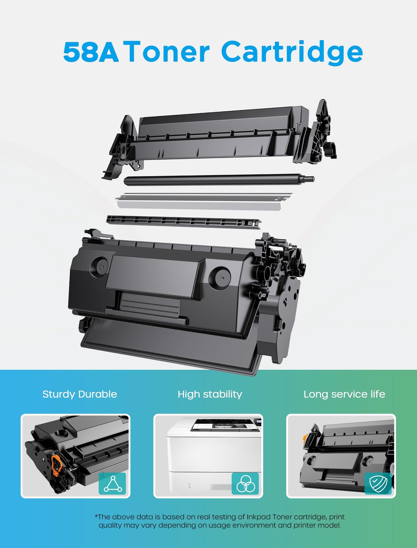 58A CF258A Toner Cartridge Black Compatible for HP 58A CF258A 58X CF258X Toner Cartridges Work with HP LaserJet MFP M428fdw M428fdn M428dw M404 M428 Pro M404n M404dn M404dw Printer (2 Pack, With Chip)