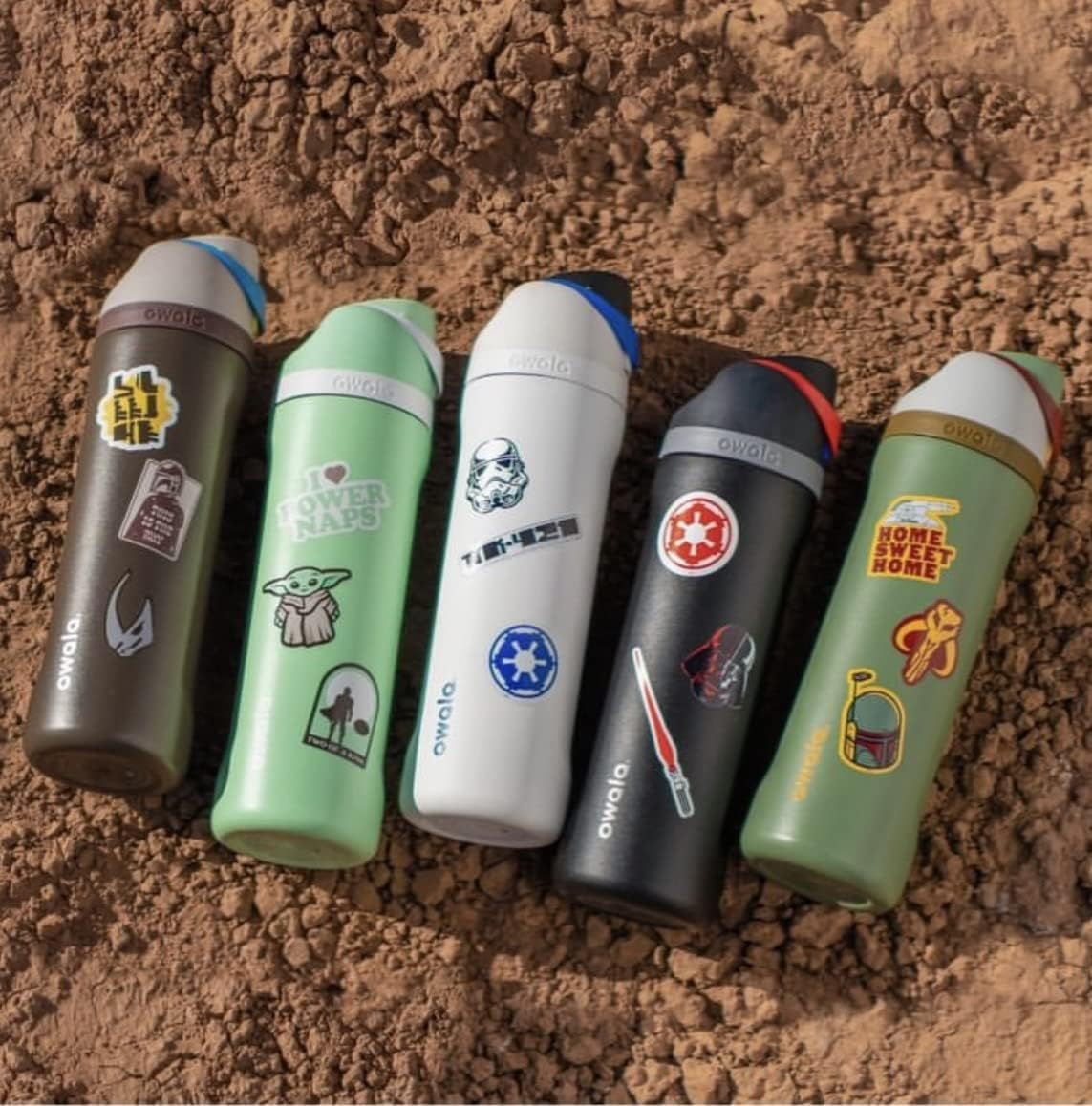 Owala Star Wars FreeSip Insulated Stainless Steel Water Bottle with Straw for Sports and Travel, BPA-Free, 24-Ounce, Boba Fett