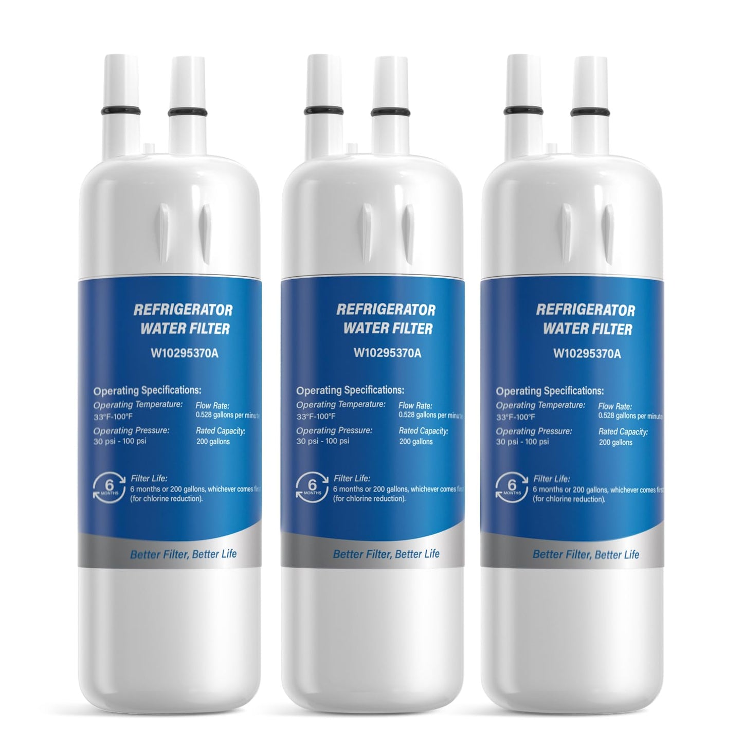 W10295370A Water Filter Replacement, Compatible with EDR1RXD1 Filter 1, WRS588FIHZ04 WRS588FIHZ06 WRS571CIHZ04 WRS325SDHZ08 WRS325FDAM04 WRMF3636RZ00 WRS321SDHZ WRS321SDHZ11 WRS325SDHZ WRS321SDHZ08