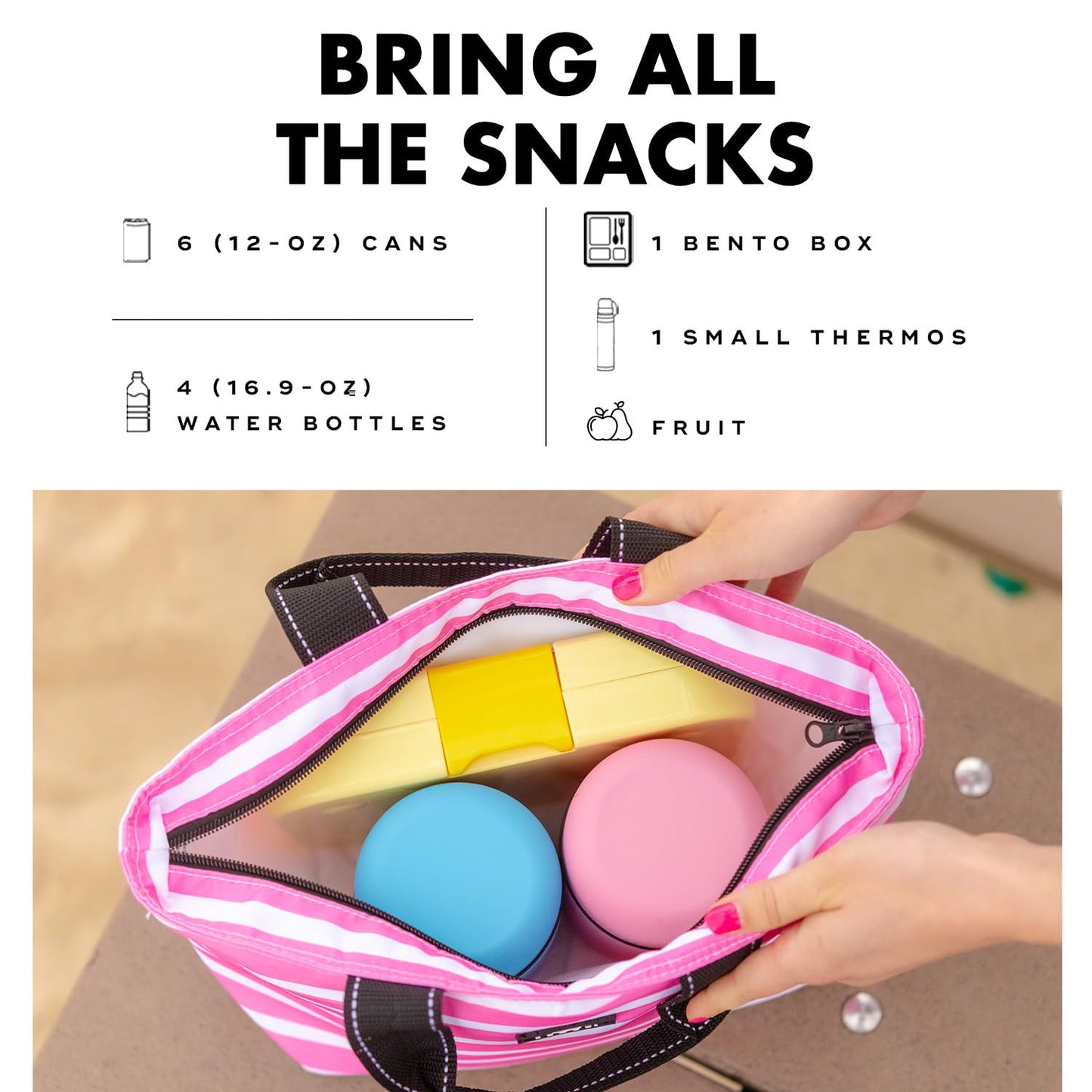SCOUT Nooner Insulated Lunch Box for Women with 6 Can Capacity - Lightweight Work Lunch Bag for Teachers and Nurses - Soft Cooler for Beach Travel and Picnic