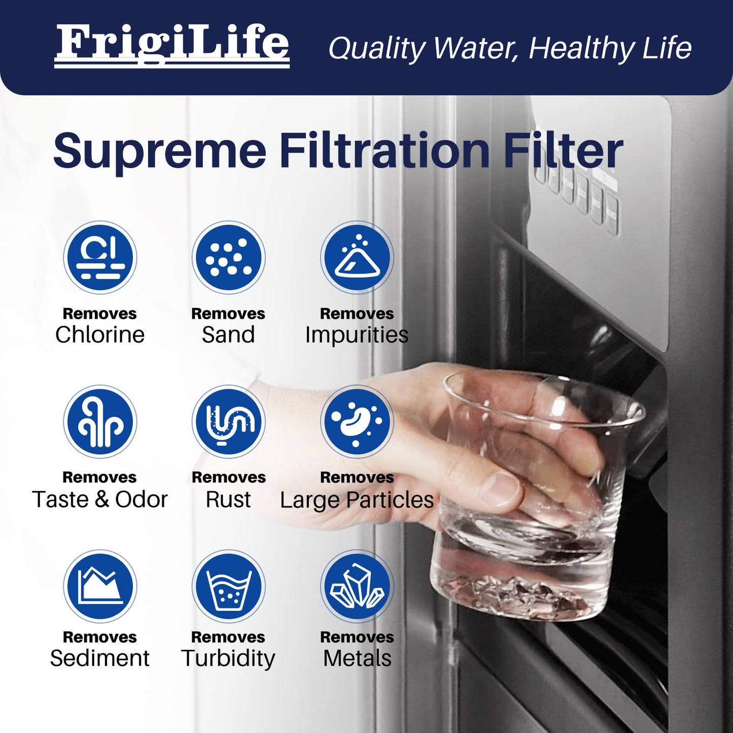 FrigiLife RWF5800A Refrigerator Water Filter Replacement for Frigidaire EPTWFU01 EWF02 Pure Source Ultra II, PureSource Ultra 2, SCWFTCTO, GP006, EPTWFUO1, MR022, JO22, BO022, TH-01, DE022, 1007 4PACK