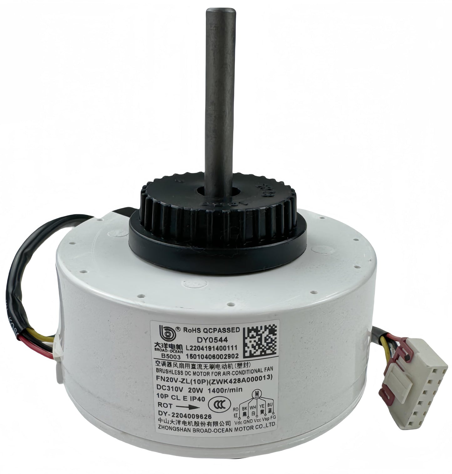 Air Conditioner Motor FN20V-ZL (ZWK428A000013) DC310V Brushless DC Motor for GREE Central air Conditioner,20W 1400r/min DC Fan Motor 3 Years Warranty