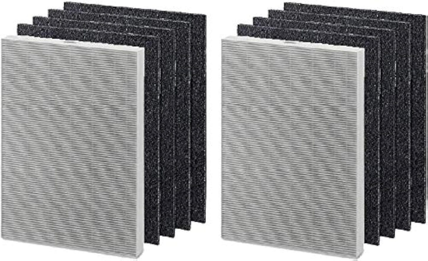 Nispira 9287201 HEPA + Carbon Replacement Filter Set Compatible with Fellowes AeraMax 290 300 DX95 HF-300 Fellowes AP-300PH Air Purifier. 2 Sets