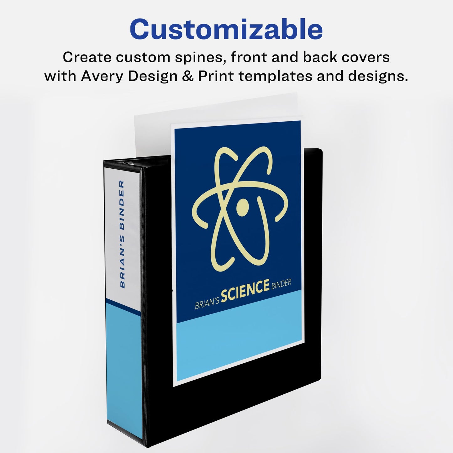 Avery Heavy-Duty View 3 Ring Binders, 4" One Touch Slant Rings, 760-Sheet Capacity, 4.5 Inch Wide Spine, Great for Home, School Supplies, Office, or Organization Needs, White Binders (4-Pack of 79704)