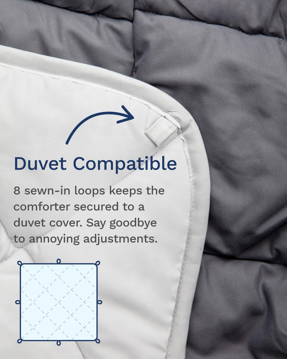 ViscoSoft Twin/Twin XL Comforter - Cloud-Soft Down Alternative Duvet Insert, All Season Cooling Lightweight Reversible Quilted Blanket for Dorm & Guest Bed, Oeko-TEX Certified, Light/Dark Gray