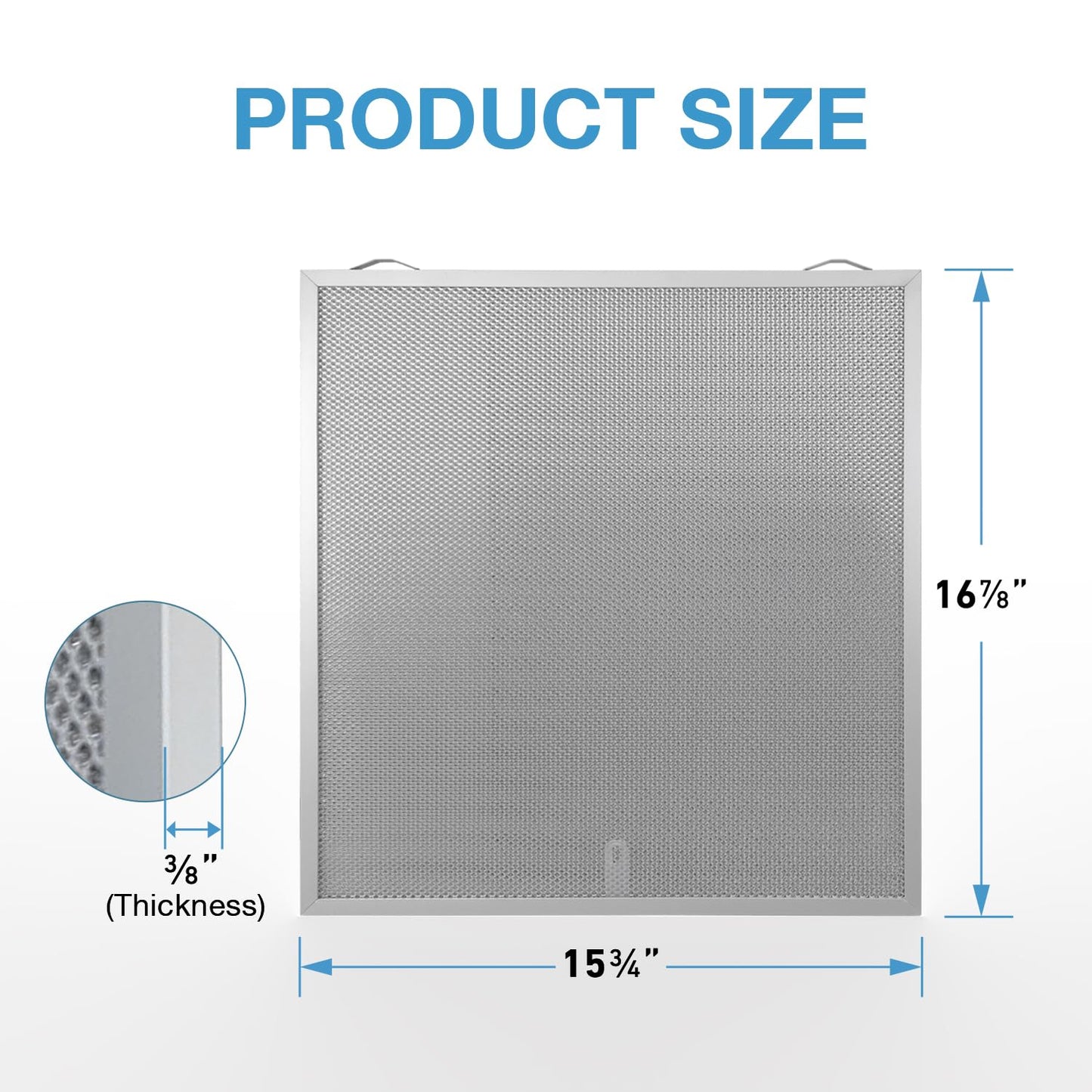 S99010430-003 Grease Range Hood Filters 15-3/4" X 16-7/8" X 3/8" Compatible with Broan Range Hood Filter, Aluminum Filter, Replaces 99010430-003 AP6261942（2 Pack ）