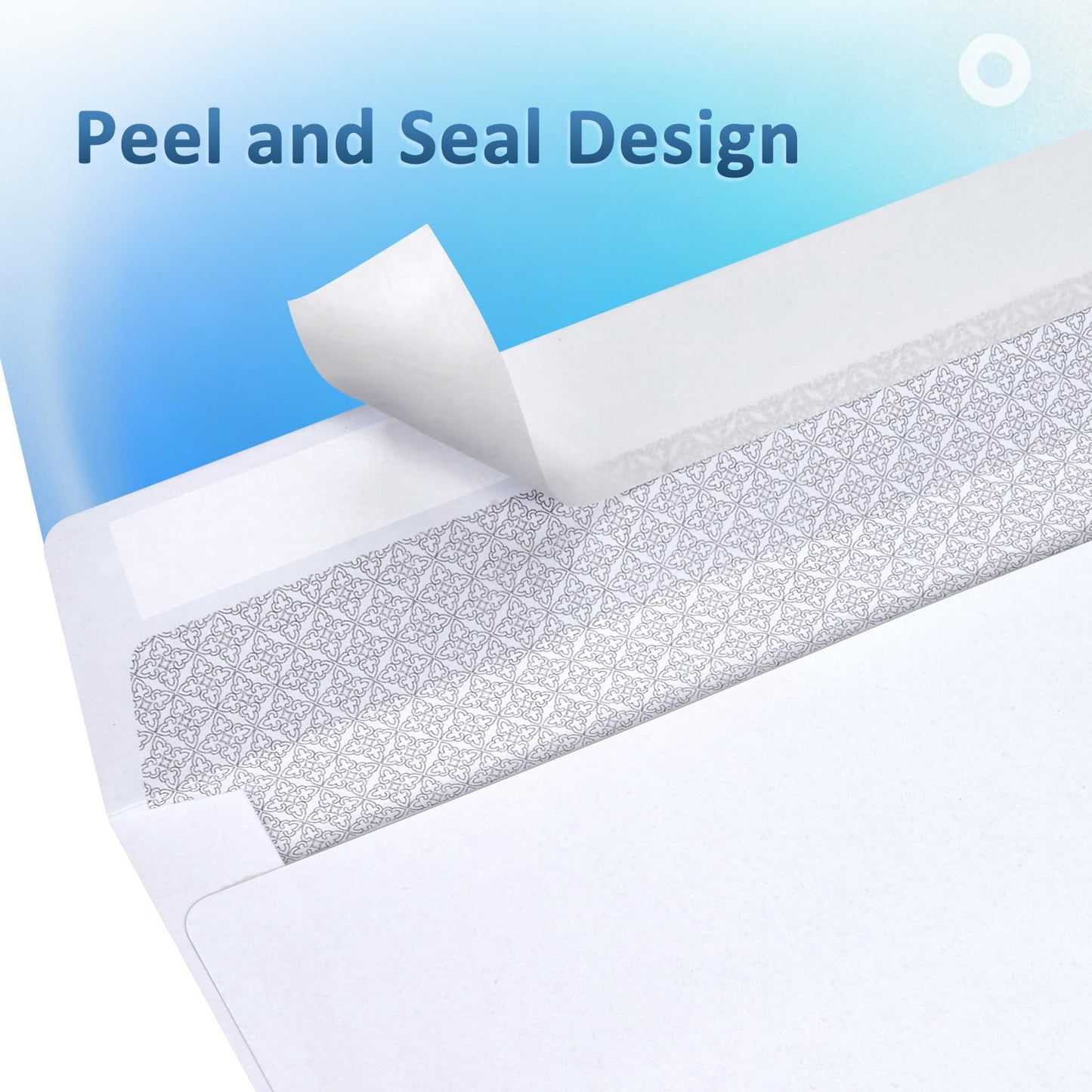Outdoramic 1000 Pack #6-3/4 Security Envelopes Self Seal - 3-5/8 x 6-1/2 Inch White Business Envelopes Peel and Seal Closure, 28 LB Windowless Security Tinted Envelope Bulk