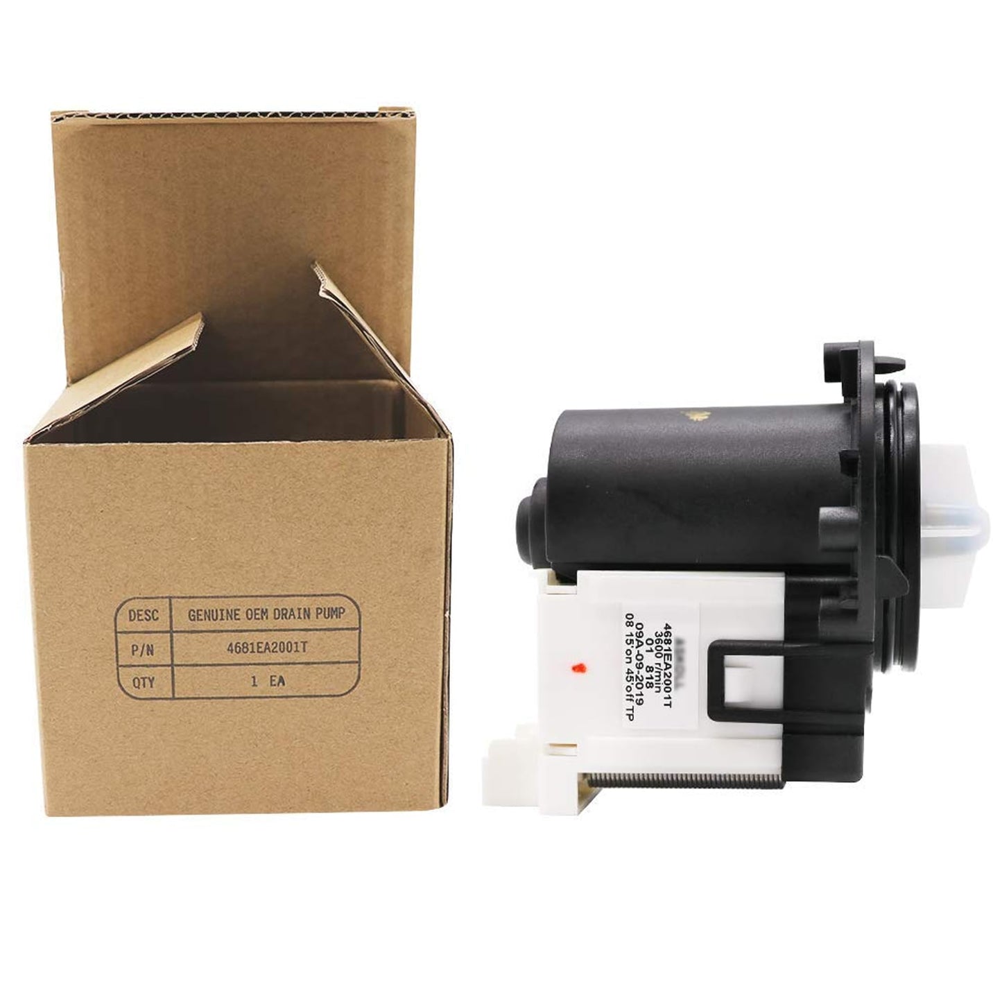 4681EA2001T WM3170CW WM3670HW WM3670HVA Drain Pump fit for LG Kenmore OEM Washer WM3997HW WM3270CW WM3770HVA WM2101HW fit for Kenmore Elite 796403119 796410733 796412722 AP5328388 Fix OE prime&swift