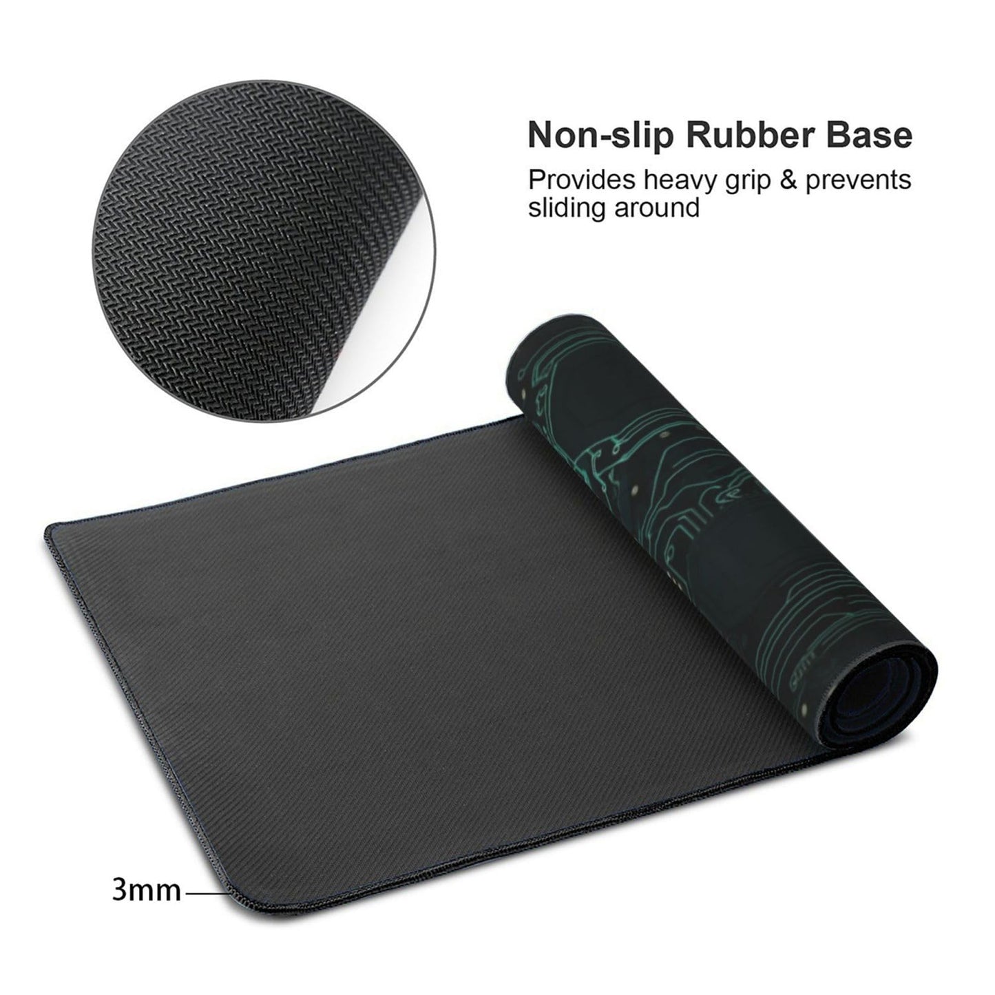 AQQA 3XL Huge Mouse Pads Oversized (48"x24") - Extra Large Gaming XXXXL Mouse Pad for Full Desk - Mousepad with Stitched Edges Non-Slip Rubber Base,Desk Mat for Laptop,Computer & PC, Animated Style