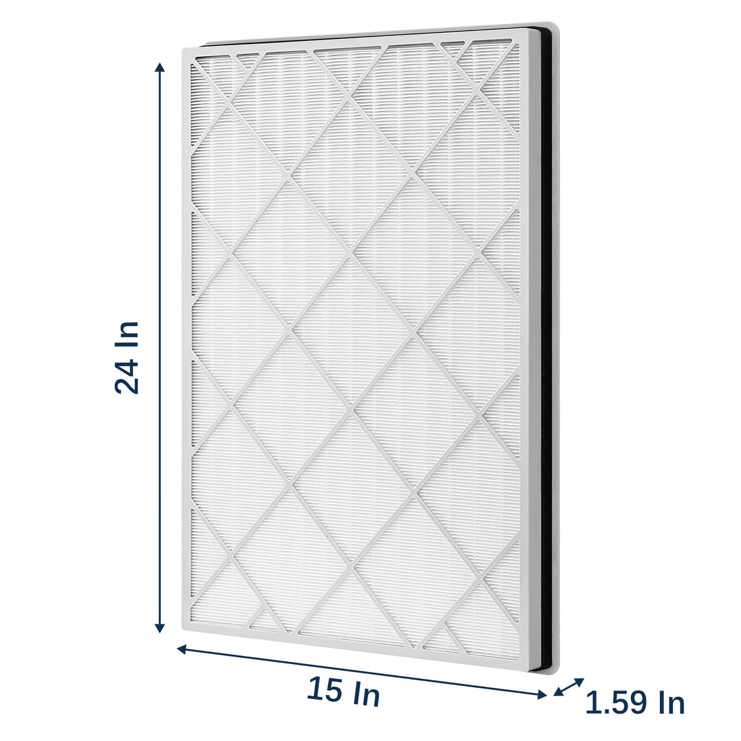 LANTINY HE601 True HEPA Replacement Filter Compatible with Shark Air Purifier 6 Fan Model HE601 HE602 3-IN-1 HE6FKPET H13 True HEPA for Shark HE601 Air Purifiers