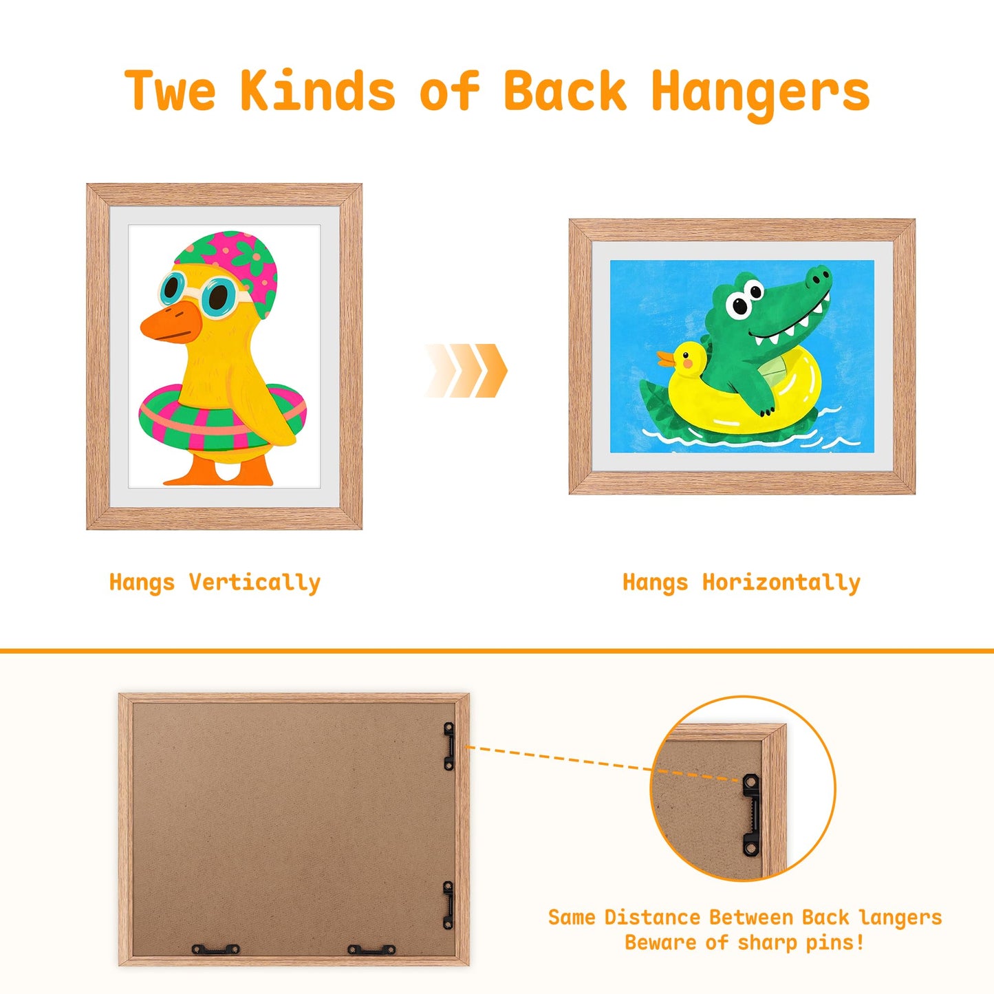 4 Pack Kids Artwork Frames Changeable 8.5 x 11 Inch Children Art Projects Children Art Frames Front Opening Picture Display Frame Holds 150 Drawings for Craft Storage, Room Decor, Portfolio, Wood