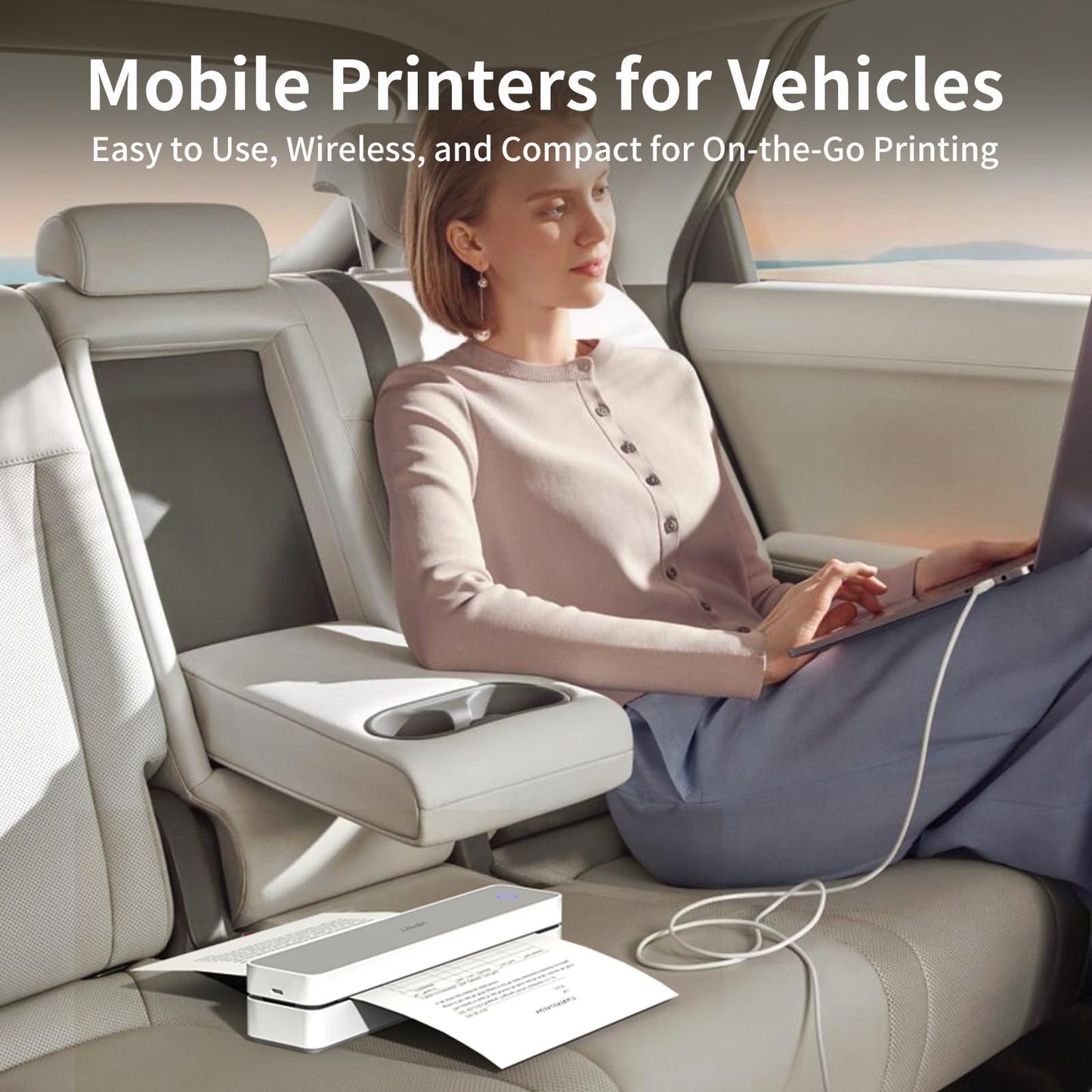iDPRT Portable Inkless Printer for Travel,Wireless Thermal Printers Support 8.5" x 11" US Letter/A4,Small Mobile Bluetooth Printer for Home Use,Office,Vehicles,Compatible with Smartphone & Laptop