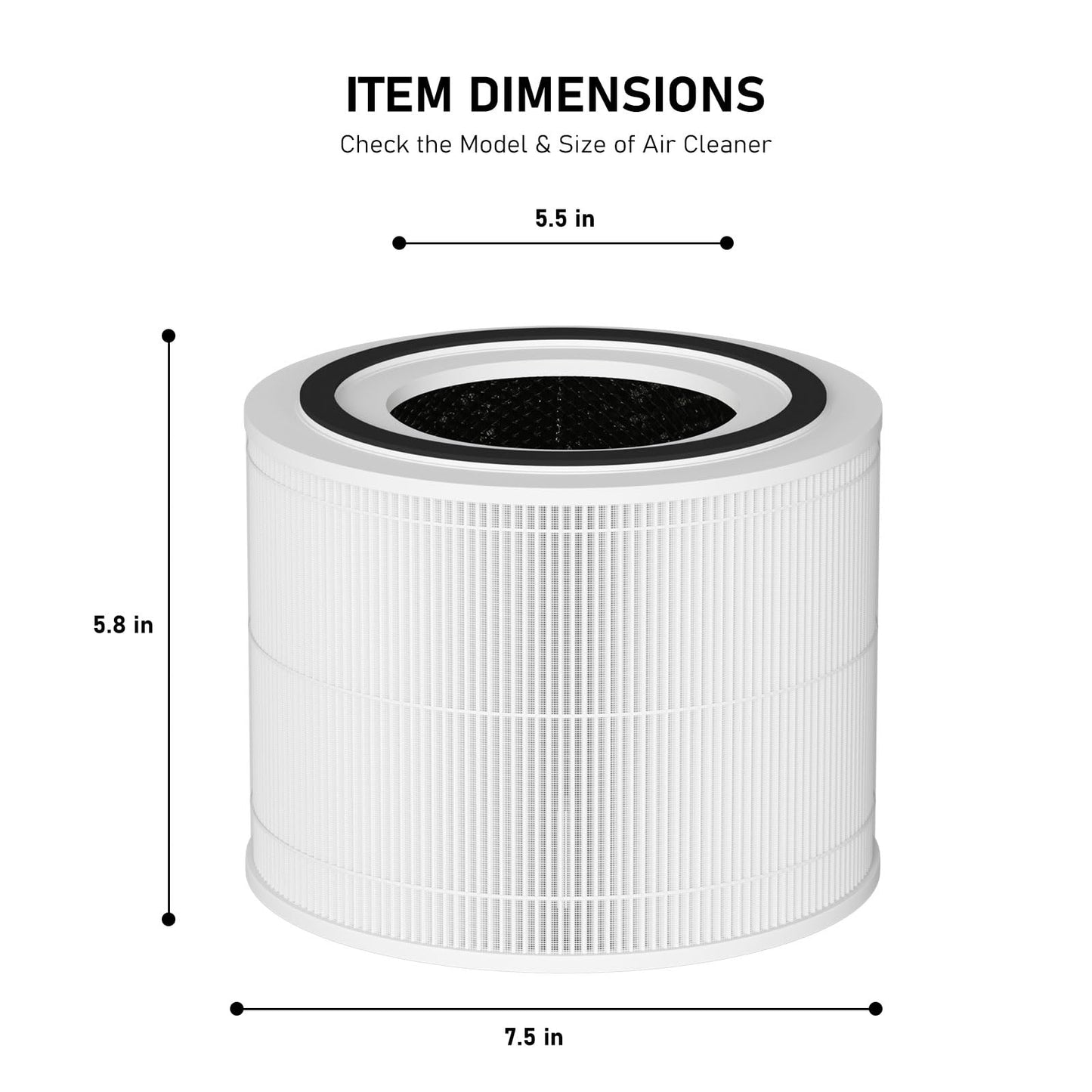 Curebilee 240 True Replacement Filter Compatible with Puro 240 Air Cleaner Purifier, 3-in-1 Model 14 Filter Replacement, 4 Pack