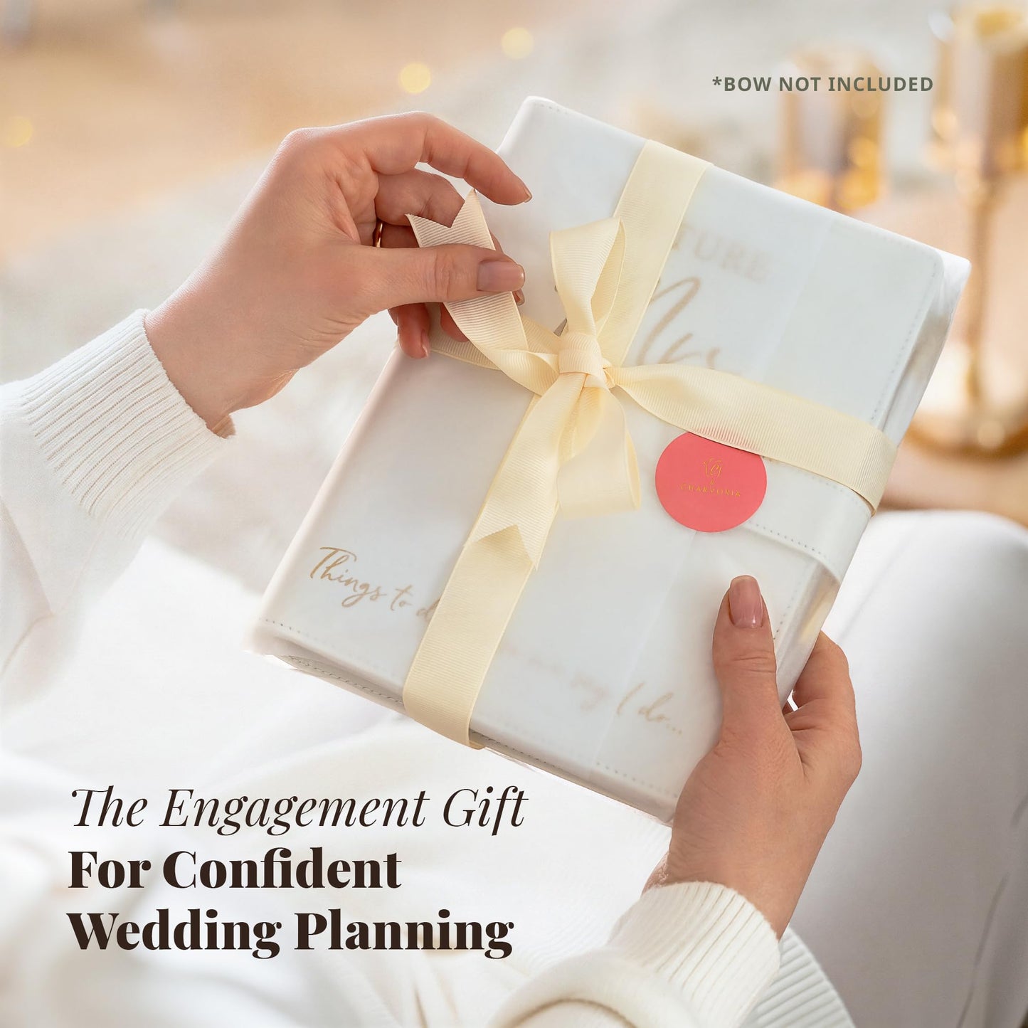 Wedding Planner Book and Organizer - Faux Leather 'Future Mrs' Wedding Planning Book and Organizer I Wedding Binder with Pen & Bookmark. Includes Bridal Countdown Calendar I Designed in USA