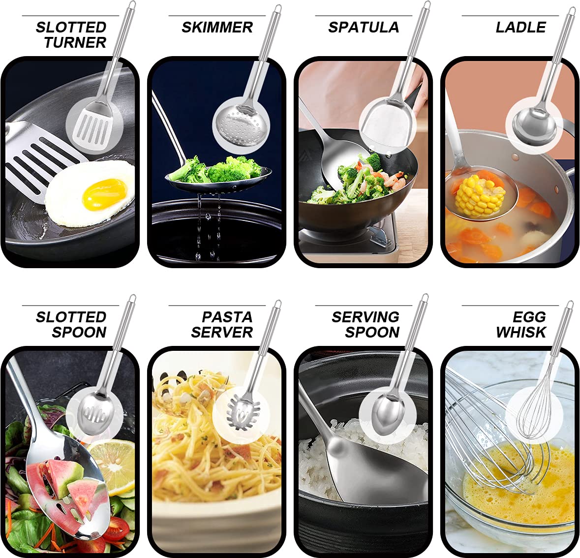 Leidawn 12.8" Carbon Steel Wok-11Pcs Woks & Stir Fry Pans Wok Pan with Lid, No Chemical Coated Chinese Woks with 10 Cookware Accessories, Flat Bottom Wok for Electric, Induction,Gas Stoves
