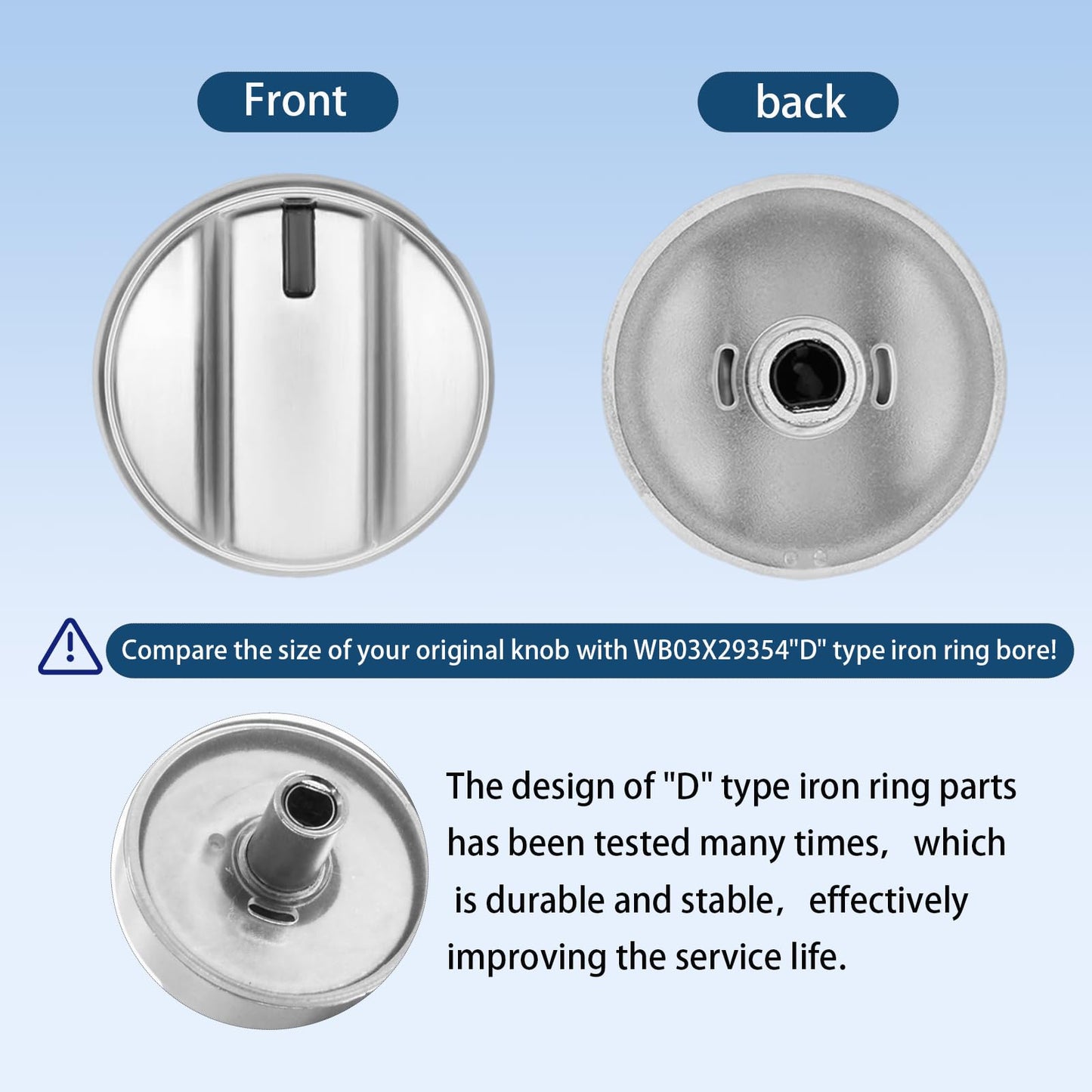 WB03X29315 Knob Compatible with ge Stove Knobs Replacements,Fit Models JGP5030SLSS JGP5036SLSS JGP5030SL1SS JGP5036SL1SS, Cooktop Knobs Replacements Gas Range Oven Surface Burner Control Knob 5Pcs