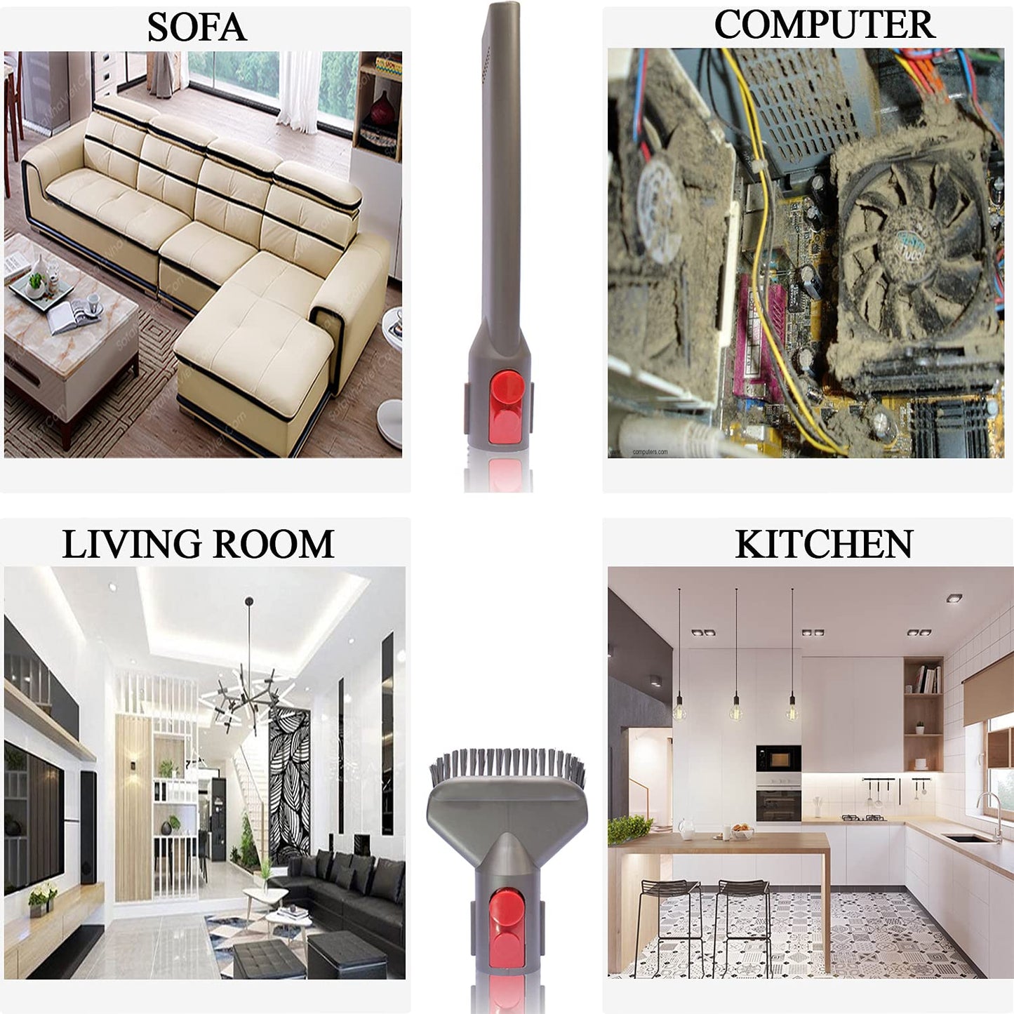 Replacement Attachments for Dyson V7 V8 V10 V11 V15 - Vacuum Accessories for Home and Car Cleaning