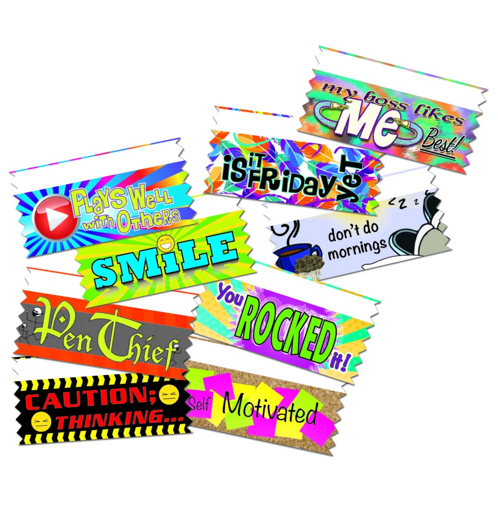 Hodges Badge - 100 Ribbon Pack - Fun @ Work Multicolor Ribbons – 100 Count Variety Pack (100) - Fun Attachable Ribbons for conferences, Office Gatherings, and Networking Events - Made in USA