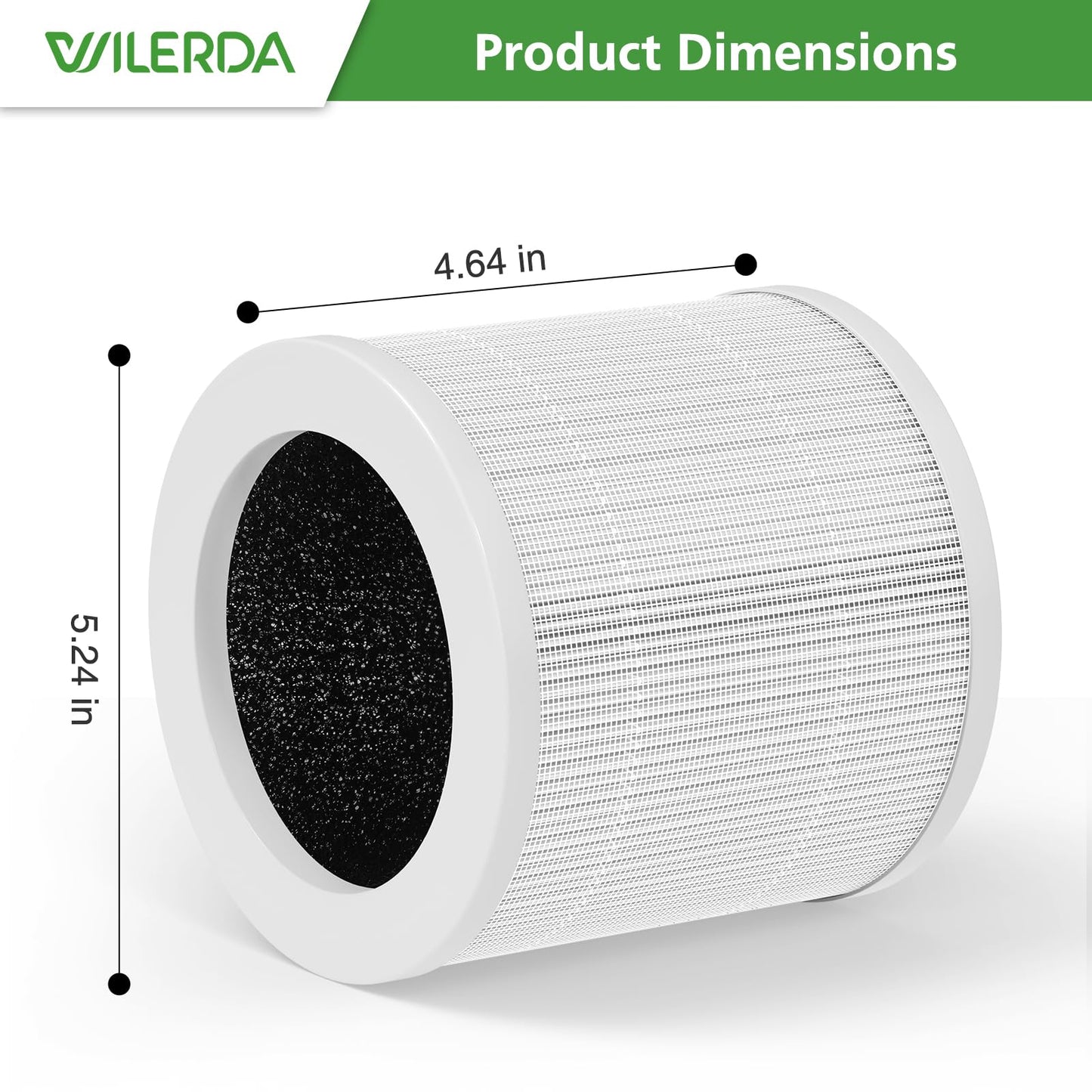 4 Pack A1 Replacement Filter Compatible with VEWIOR Air Purifier HQSC-50, HQKJ-80, AMEIFU AP01W, KOIOS HQKJ-50 Air Pur ifier, 3-in-1 HEPA Air Cleaner Filter