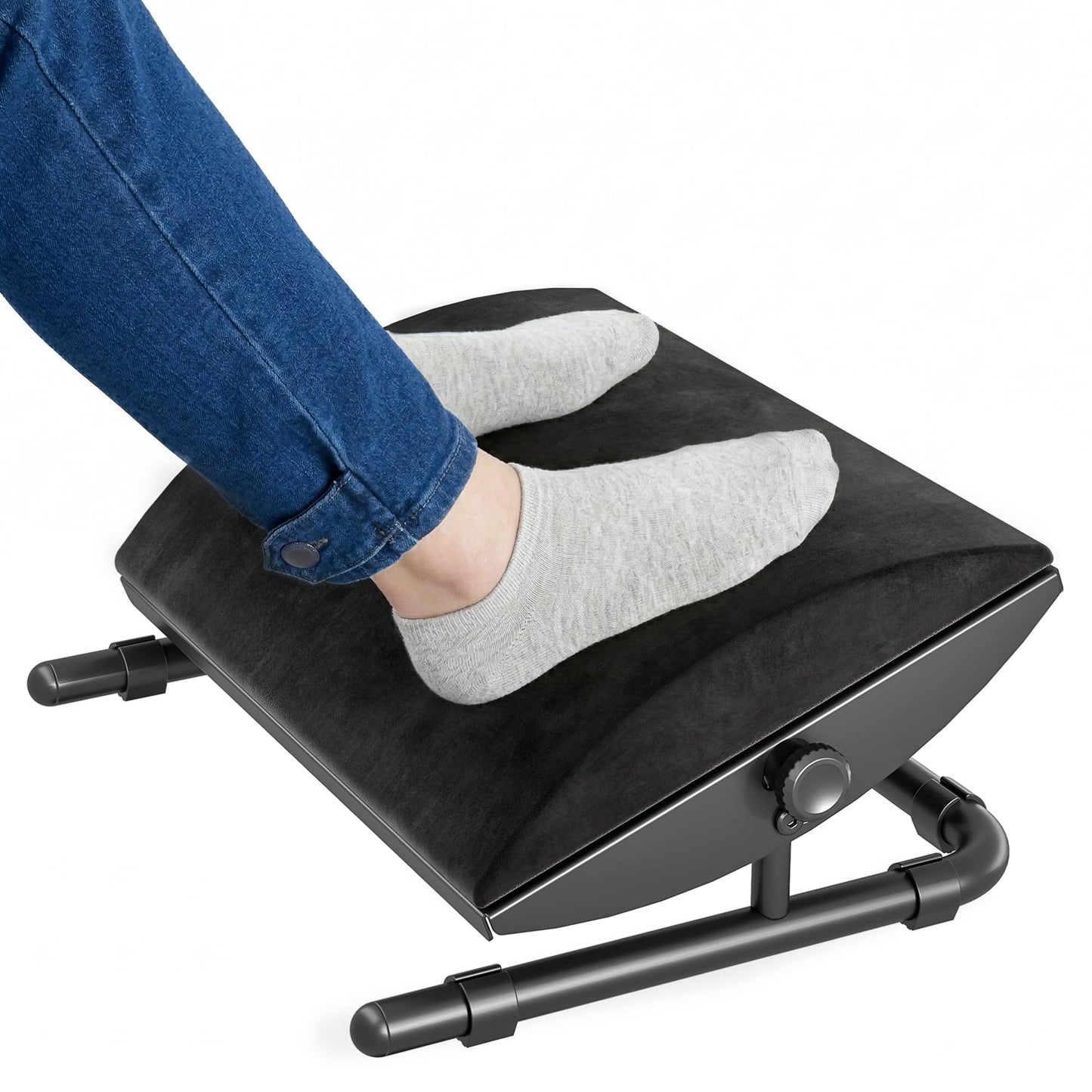 PEGZONE Foot Rest for Under Desk at Work, Ergonomic Footrest with Adjustable Tilt Angle,Foot Stools for Under Office Desk Chair, Rest Stool for Home Work and Study