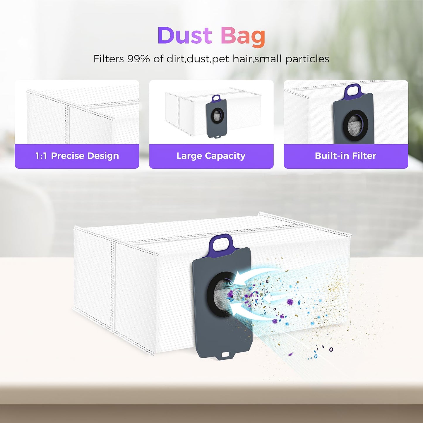 16 Pcs Accessories kit for NARWAL FLOW Robot Vacuum, 1 Zero-Tangling Floating Brush, 4 Dust Bag, 2 Dust Bin Filter, 2 Track Mop, 4 Anti-tang ling Side Brush, 2 Sponge Filter, 1 Clean Tool