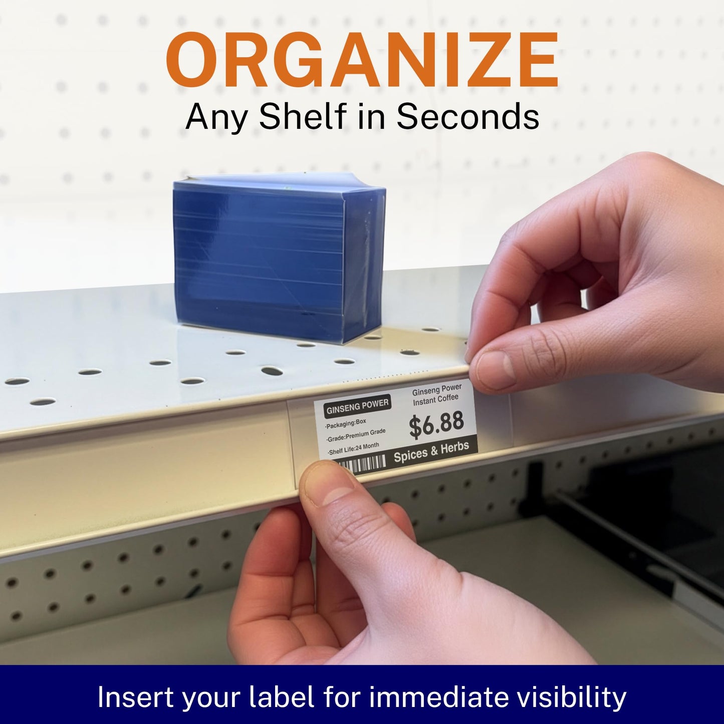 CinchSigns Clear Plastic Label Holder - Shelf Price Tag Holder, 1000 Count Bulk Bundle - 10mm Thick Glossy Chips for Retail Merchandising, Warehouses and Professional Store Display - 3.5"L × 1.25"H