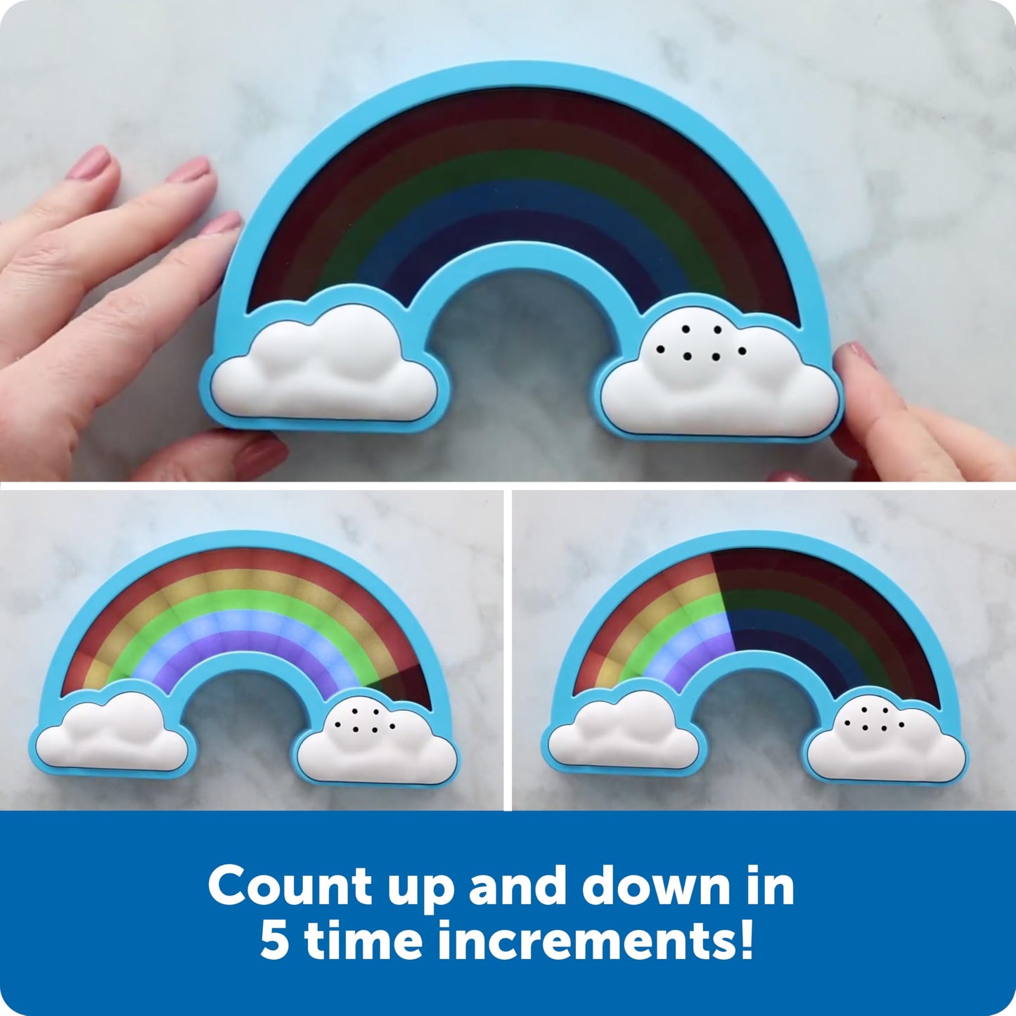 Learning Resources Rainbow Visual Timer - Time Management for Children, Audio and Visual Alarms, Schedule for Kids, Social Emotional Learning Skills, Countdown for Teachers, Classroom Must Haves