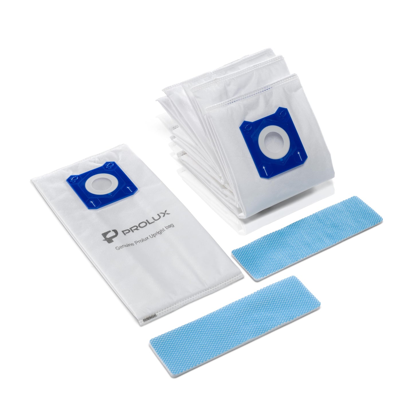 6 pack of HEPA bags and 2 post Filters for the Prolux 6000/7000/8000/9000 series upright vacuum cleaners