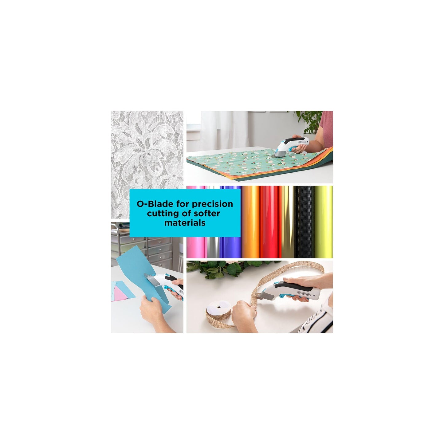 BLACK+DECKER 4V MAX Cordless Electric Fabric Craft Scissors, USB Rechargeable (BCSC115FF)