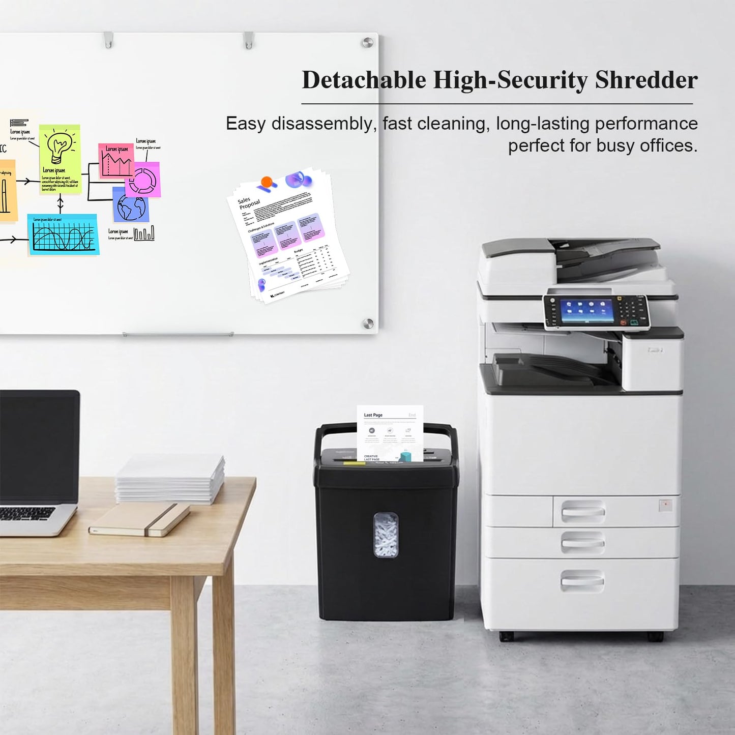 Wingwise Paper Shredder for Home Office, 10 Sheets Cross Cut Credit Card Shredder with 4 Gallons Basket, Portable Handle, P-4 High Security