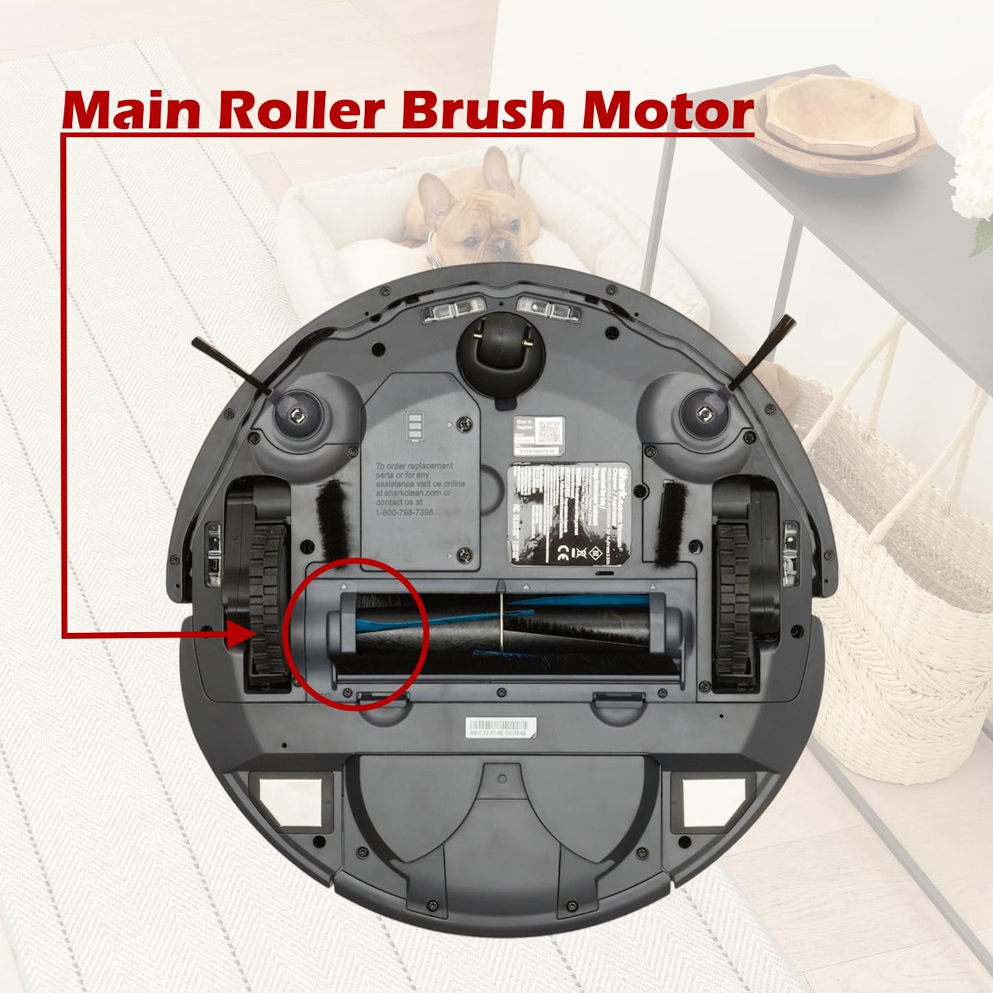 Goodsby Main Roller Brush Motor Compatible Replacement for Shark AI Robot Vacuum AV2501AE AV2511AE AV2610WA RV2502AE RV2400WD RV2410WD RV2520AZUS RV2600WD RV2610WD RV2620WD UR2450WD UR2500SR UR2505SR