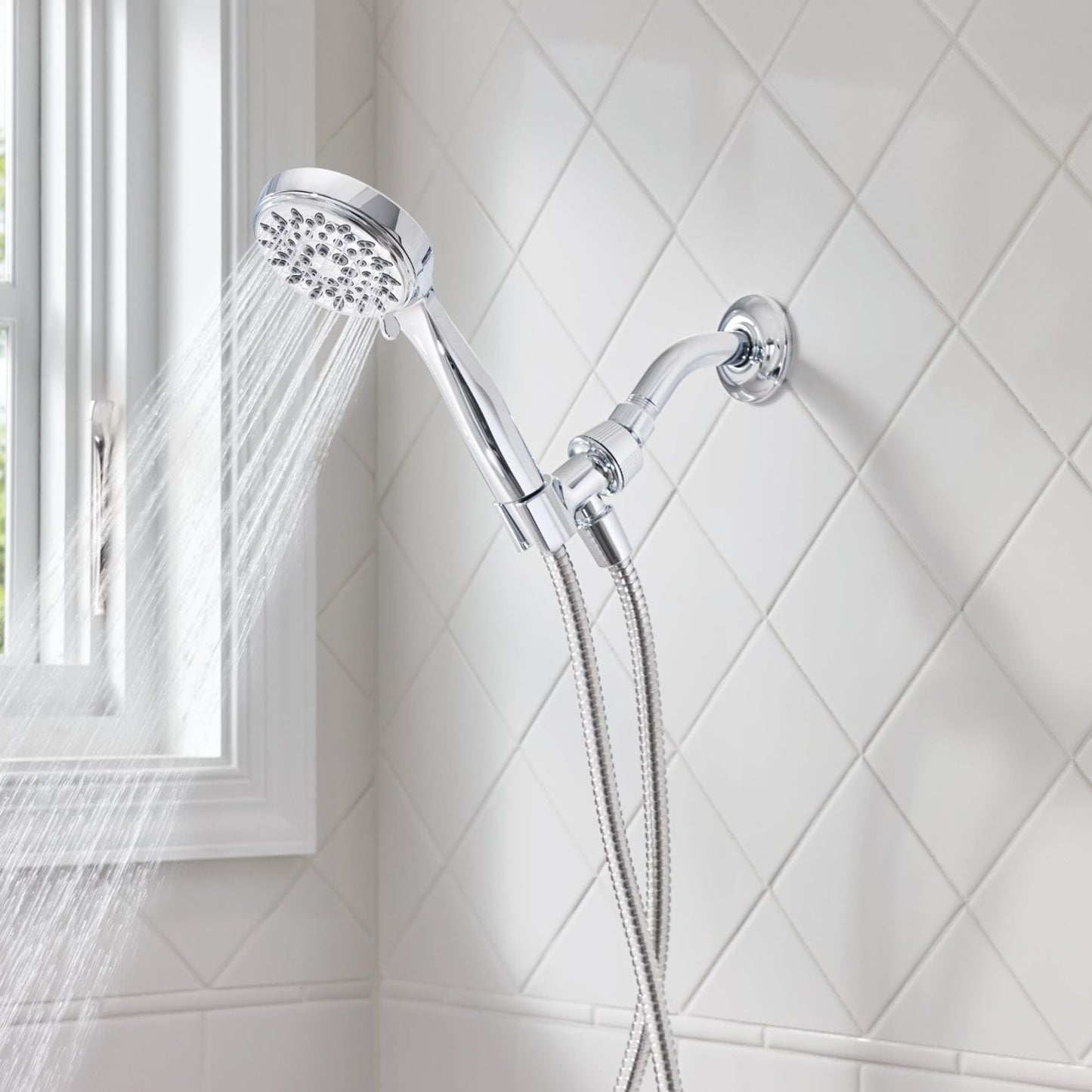 Moen Ignite Chrome Hand Held Shower Head Package With 2.5 GPM High Pressure Spray, 20091