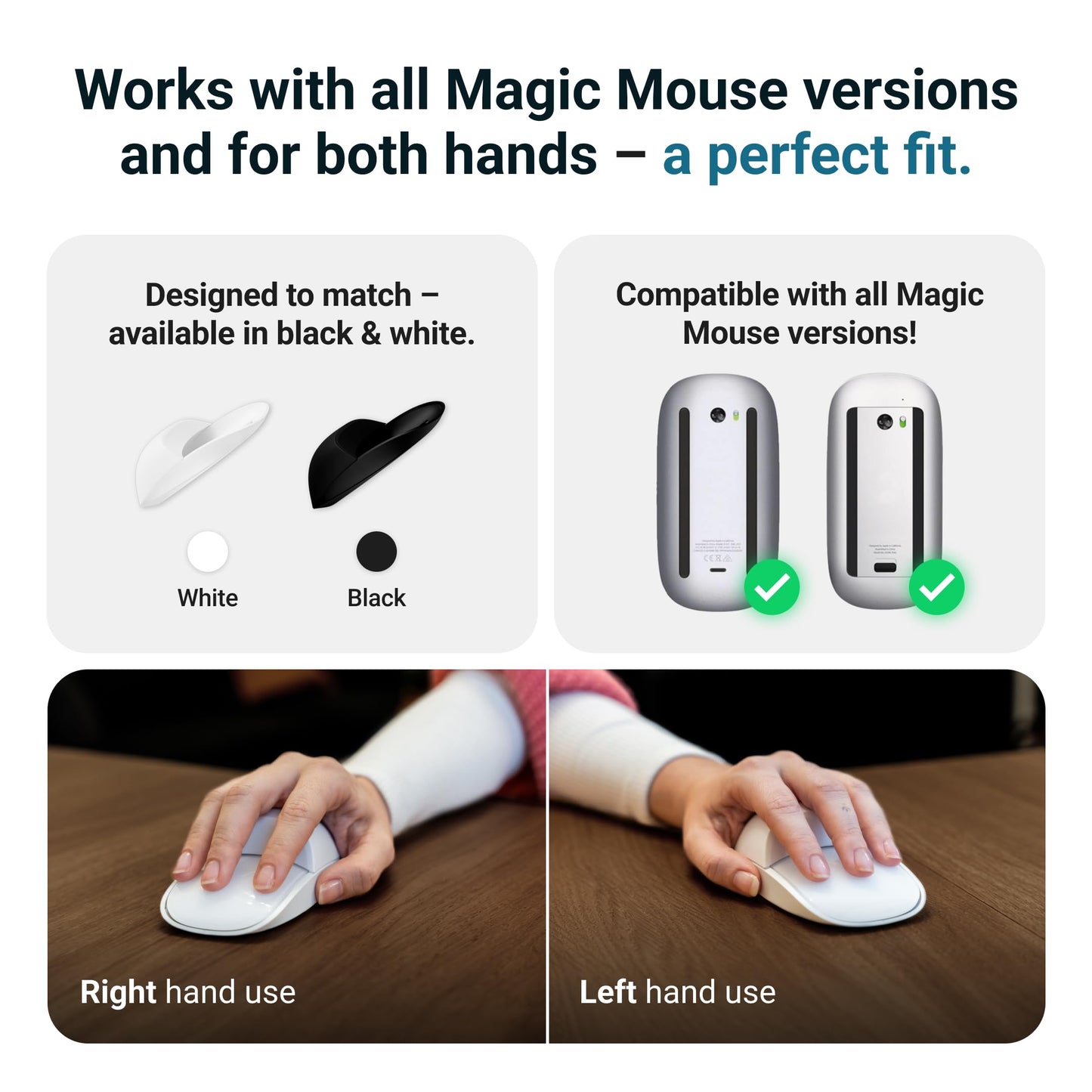 Magic Mouse Case for Better Hand Position | Better Magic Mouse Grip for More Control | Ergonomic Support | iMac Accessory | Works with Any Version