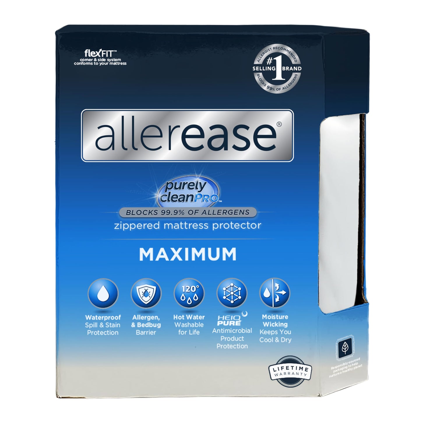 AllerEase Maximum Allergy Mattress Protector, King Size