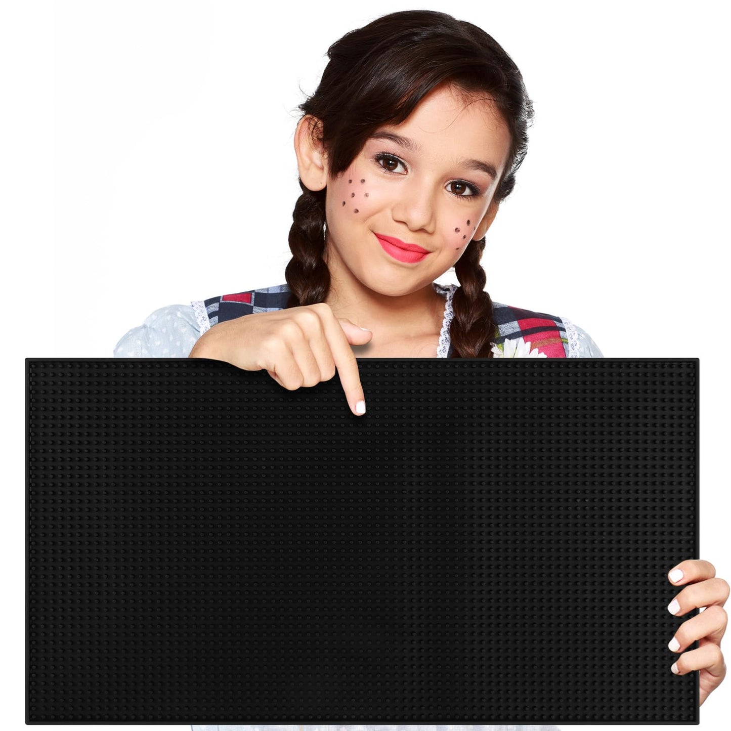 Extra Large (28 inch by 16 inch) Thick Rubber Service Bar Mat for Home Kitchen Counter Mat, Bartender Bar Mat, Dish Drying Mat, 2 Packs Black