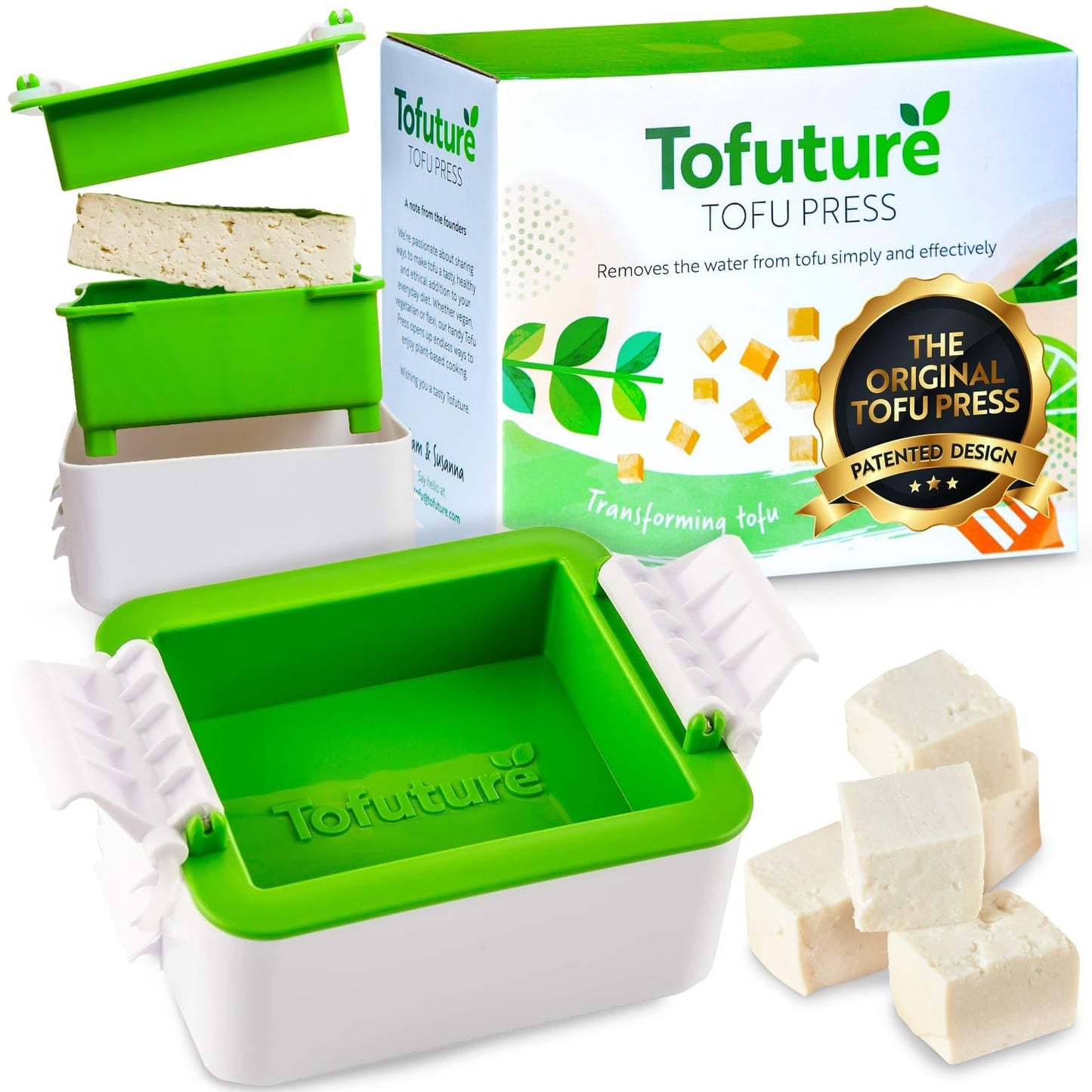 Tofuture Tofu Press - The Original and Best Tofu Press. Easily And Quickly Remove Water from Tofu to Improve the Flavor and give Perfect Texture Everytime
